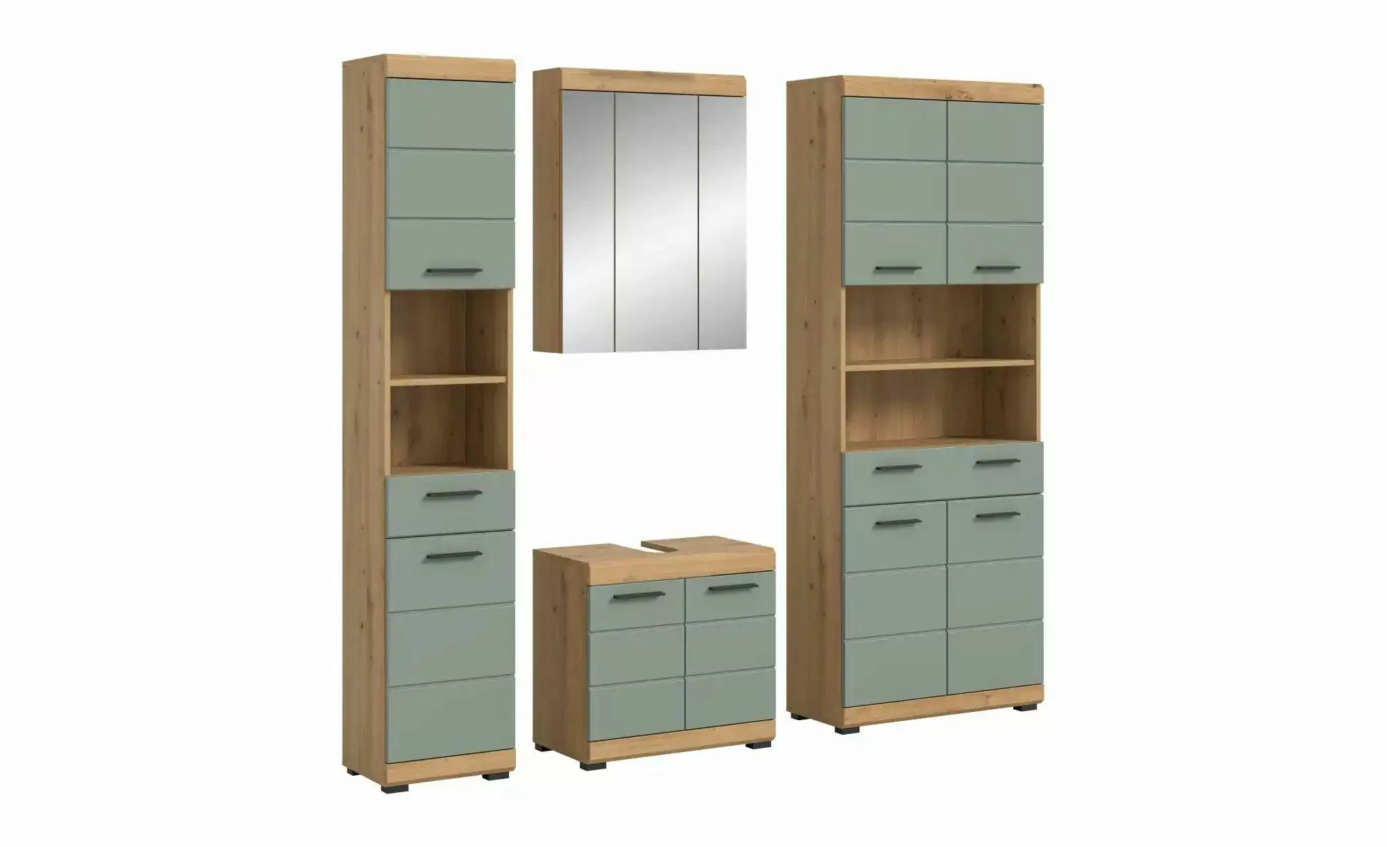 Badmöbel-Set SCHLOONSEE  4 teilig  bestehend aus: Hochschrank schmal  WBU günstig online kaufen