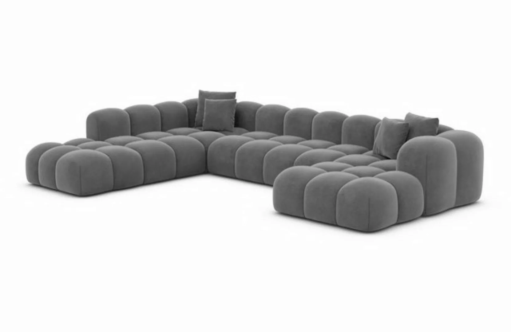 Sofa Dreams Wohnlandschaft Polster Stoffsofa Modern Ottomane Couch Samtstof günstig online kaufen