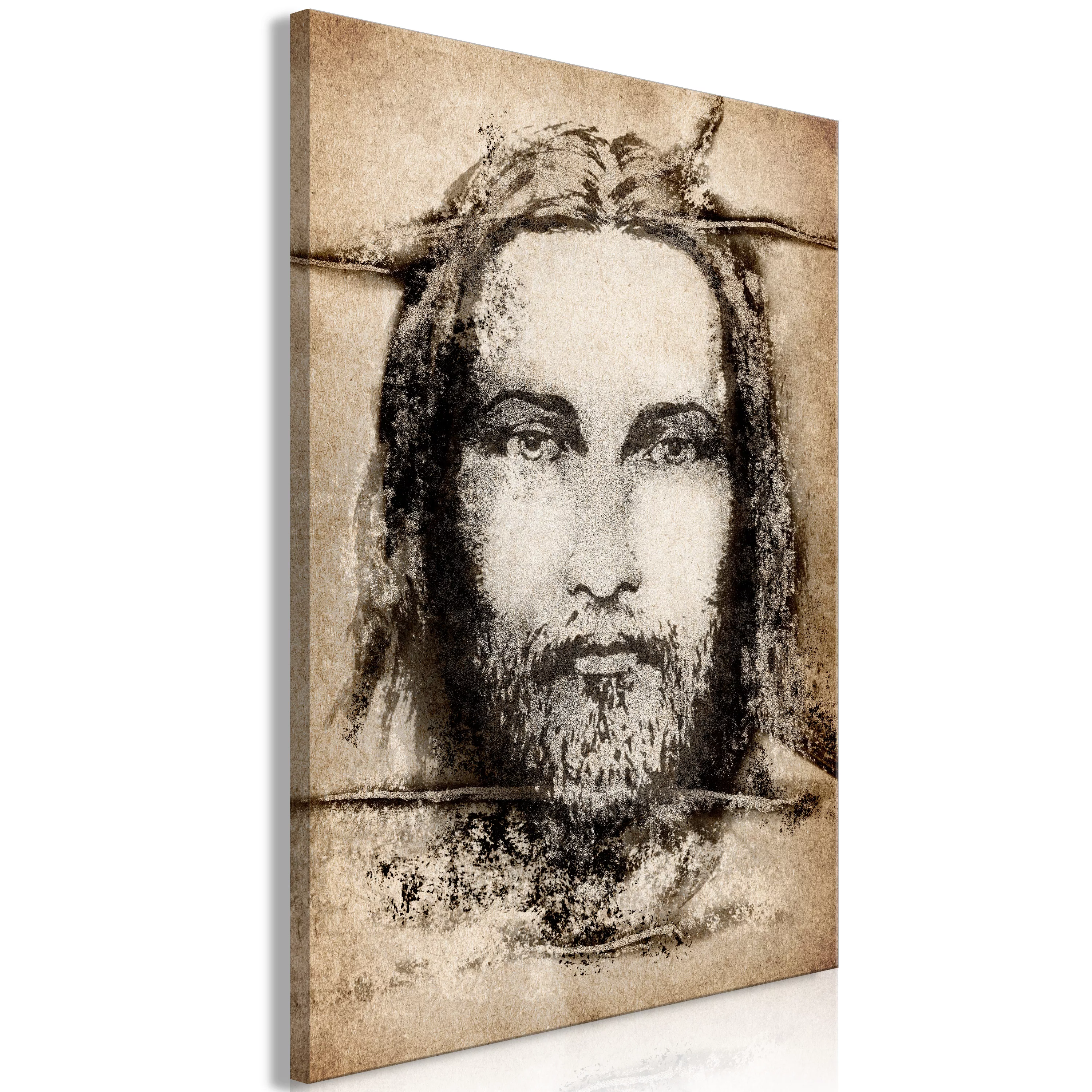 Wandbild - Shroud Of Turin In Sepia (1 Part) Vertical günstig online kaufen