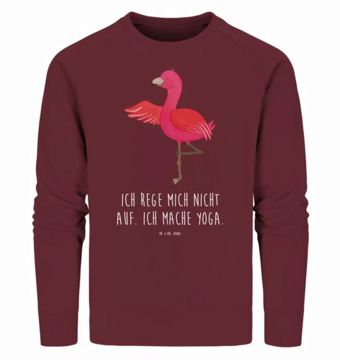 Mr. & Mrs. Panda Longpullover Größe XXL Flamingo Yoga - Burgundy - Geschenk günstig online kaufen