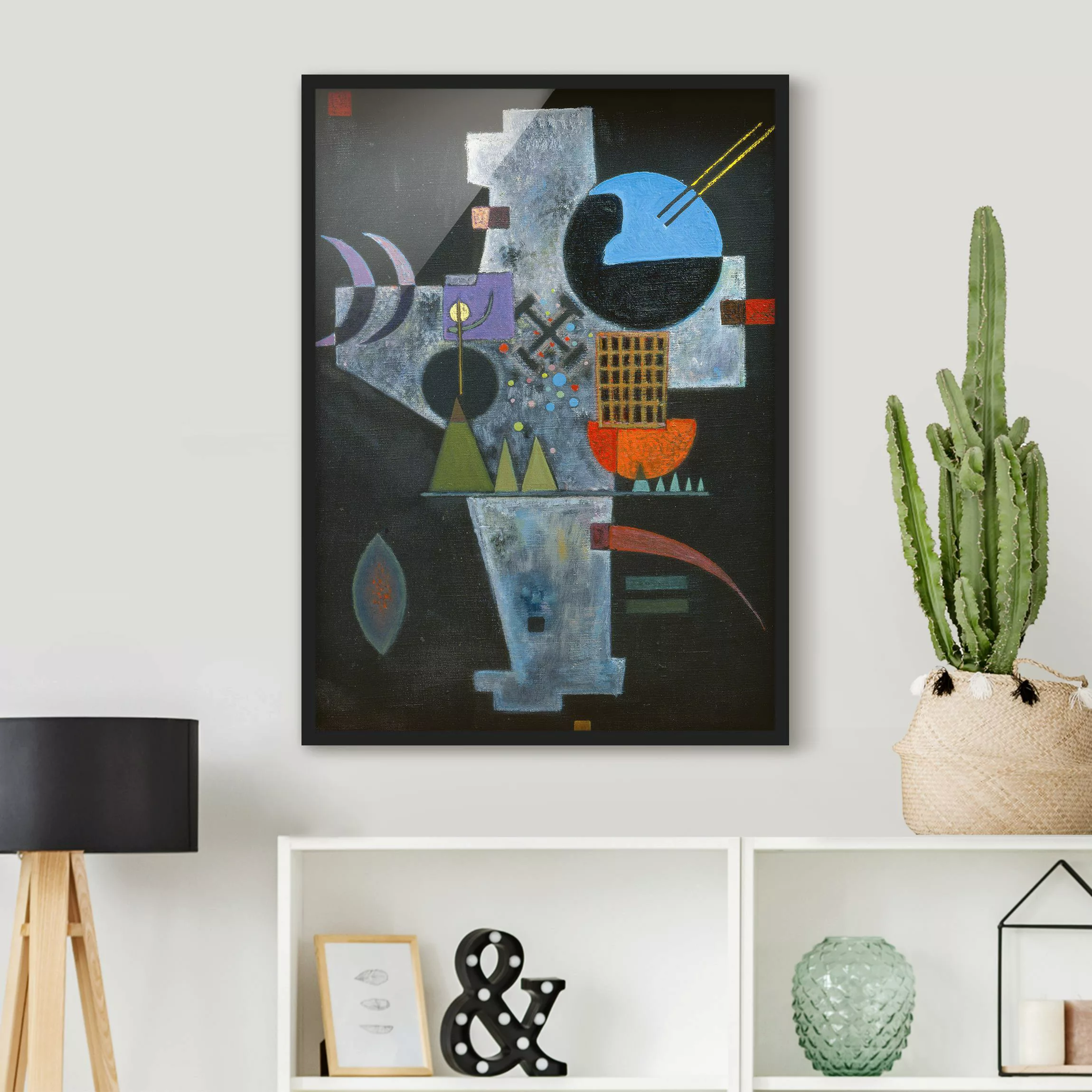 Bild mit Rahmen Kunstdruck - Hochformat Wassily Kandinsky - Kreuzform günstig online kaufen