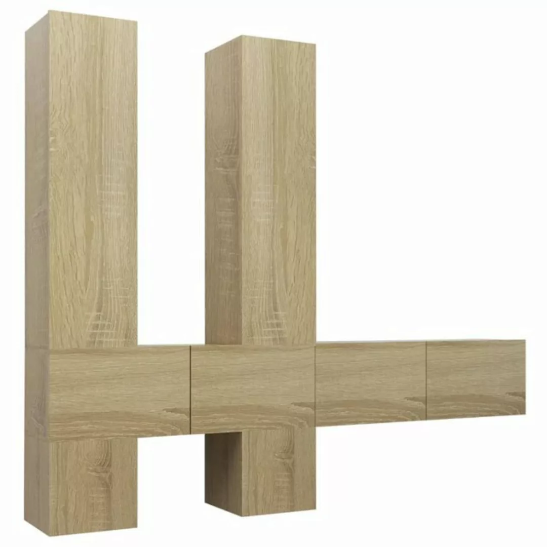 vidaXL TV-Schrank 6-tlg. TV-Schrank-Set Sonoma-Eiche Holzwerkstoff (6-St) günstig online kaufen