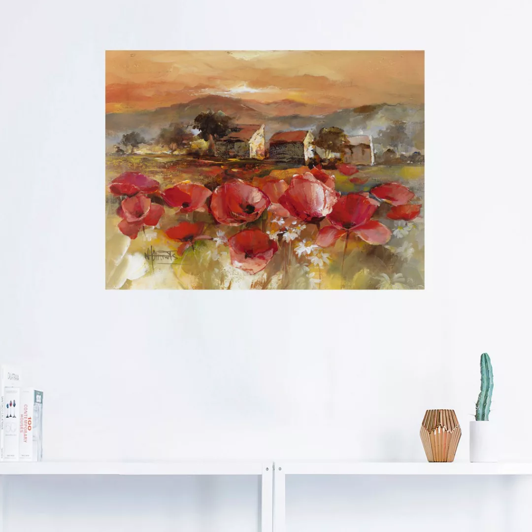 Artland Wandbild "Toskana Romantic II", Blumen, (1 St.), als Leinwandbild, günstig online kaufen