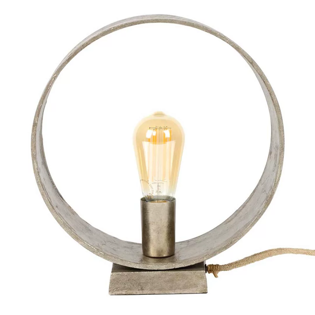 Tischlampe in Nickelfarben Metall günstig online kaufen