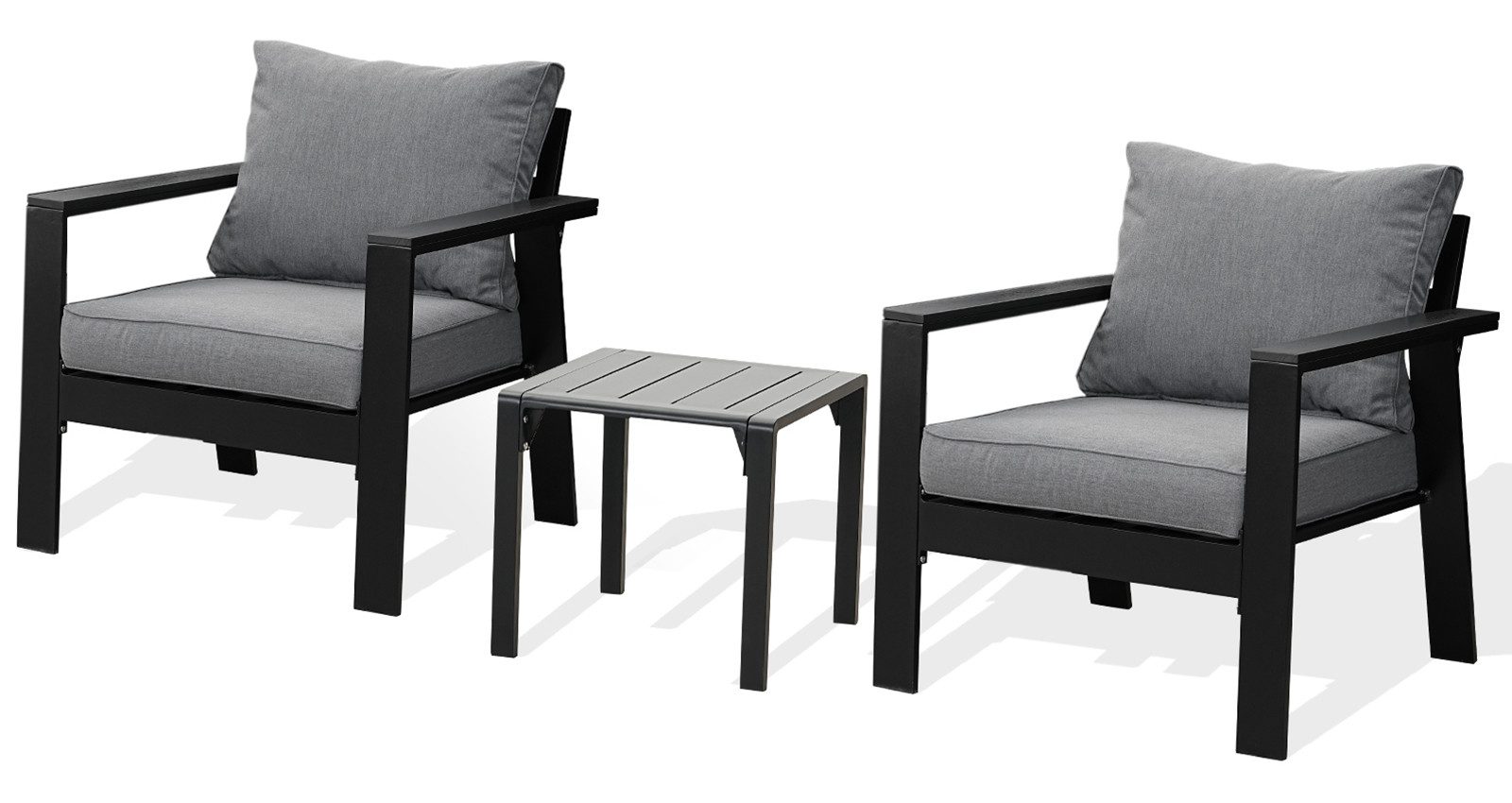 MeXo Gartenlounge-Set Kleines Lounge-Gartenmöbelset, (Balkonmöbel Set günstig online kaufen
