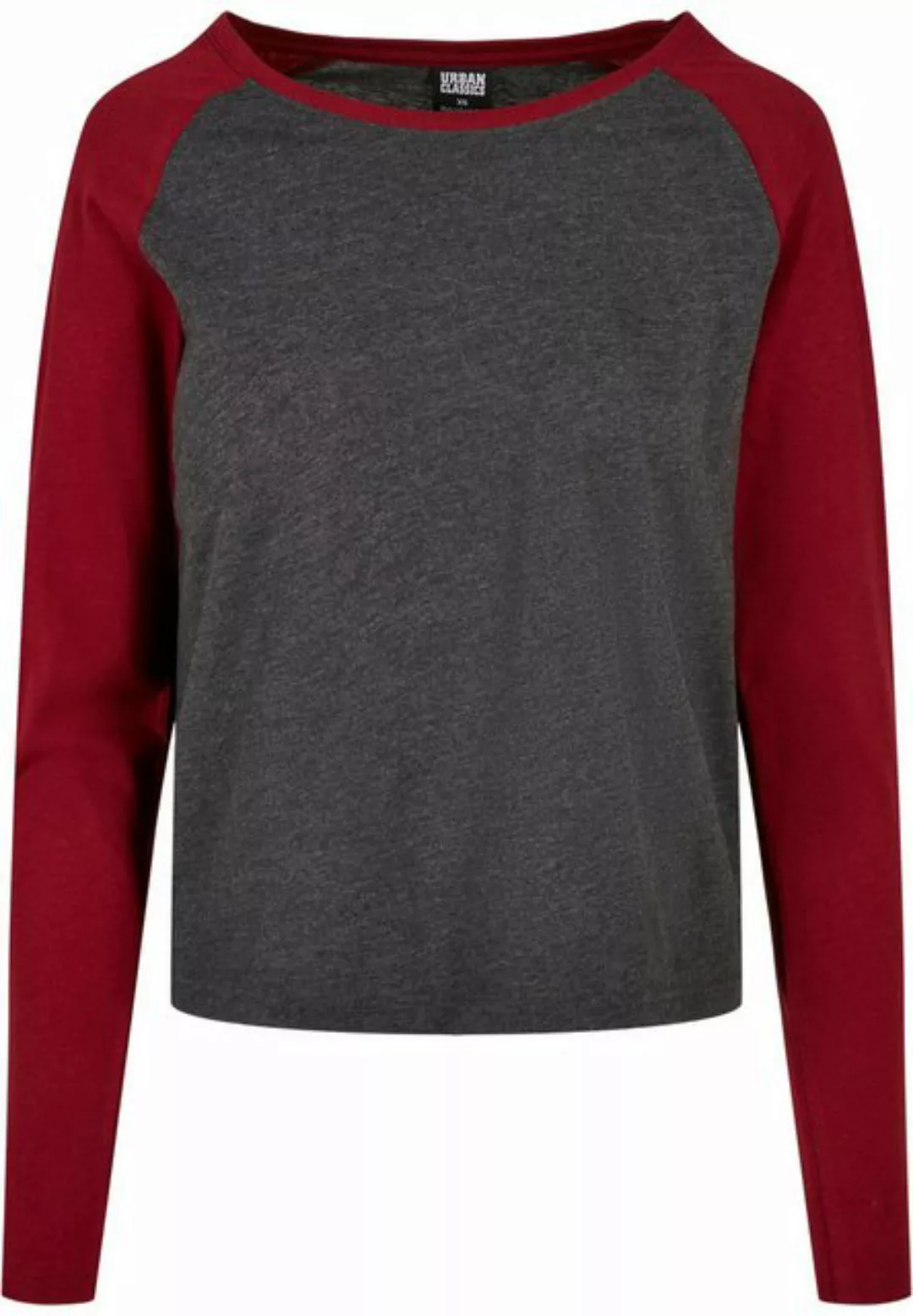 URBAN CLASSICS Langarmshirt "Urban Classics Damen Ladies Contrast Raglan Lo günstig online kaufen