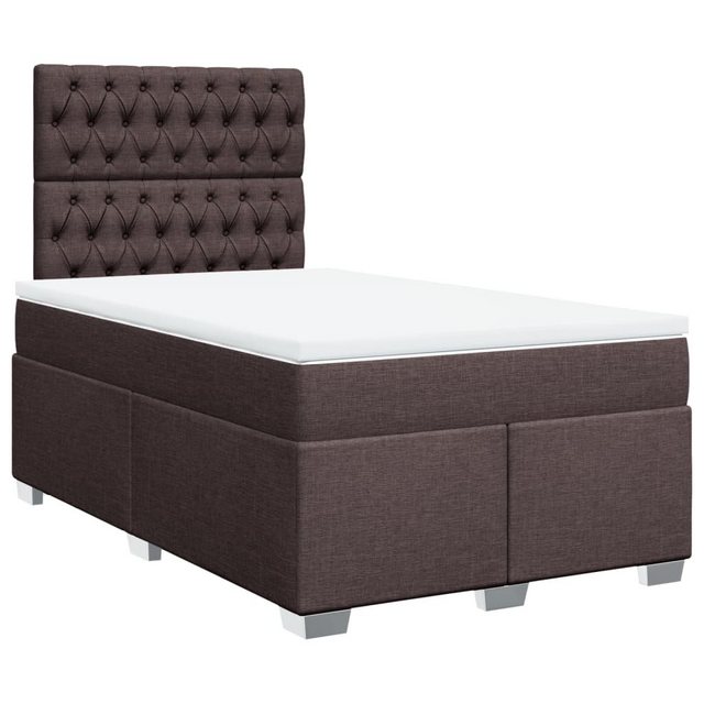 vidaXL Bett Boxspringbett mit Matratze Dunkelbraun 120x200 cm Stoff günstig online kaufen