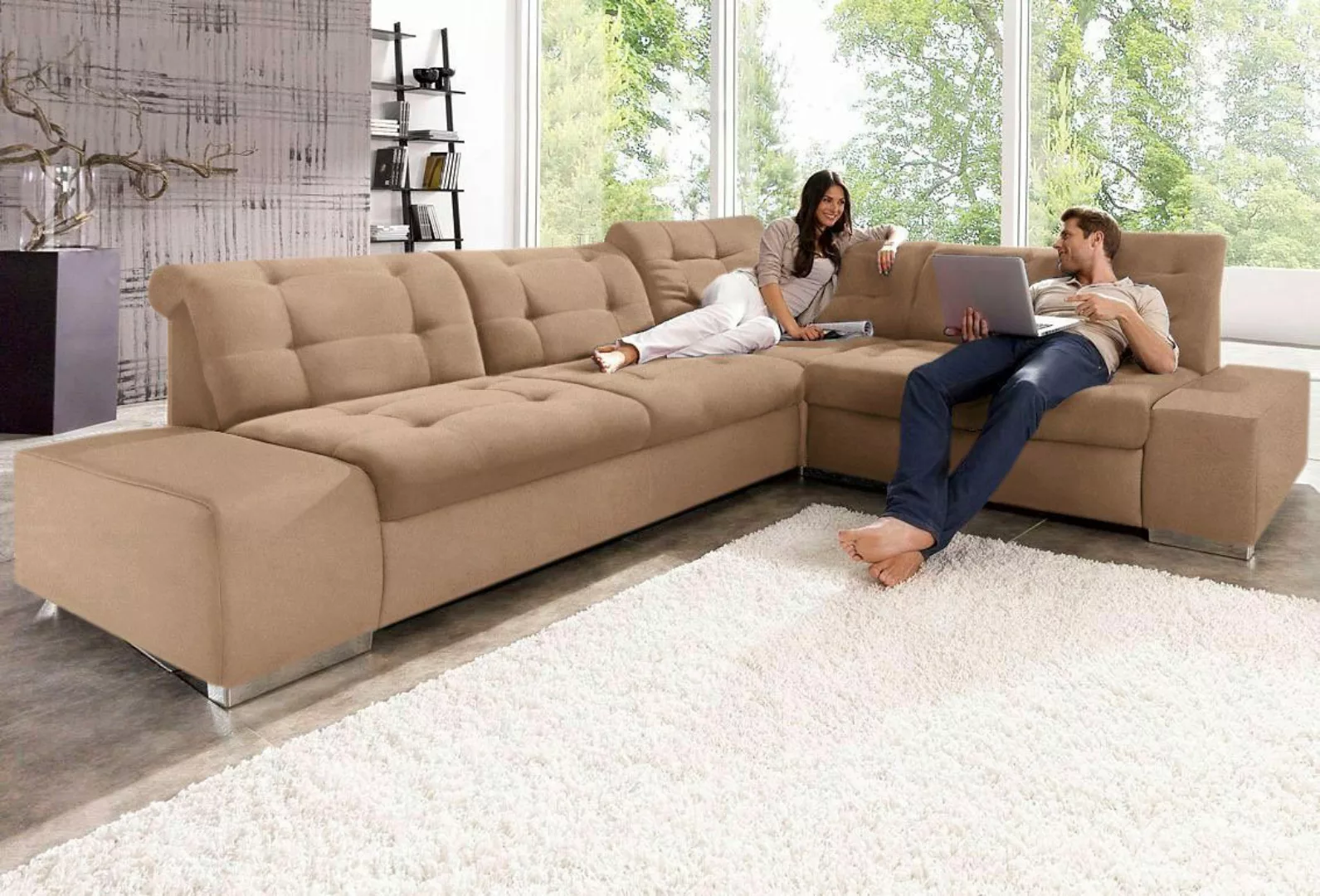 sit&more Ecksofa "Pale L-Form", inklusive Kopfteilverstellung, wahlweise mi günstig online kaufen