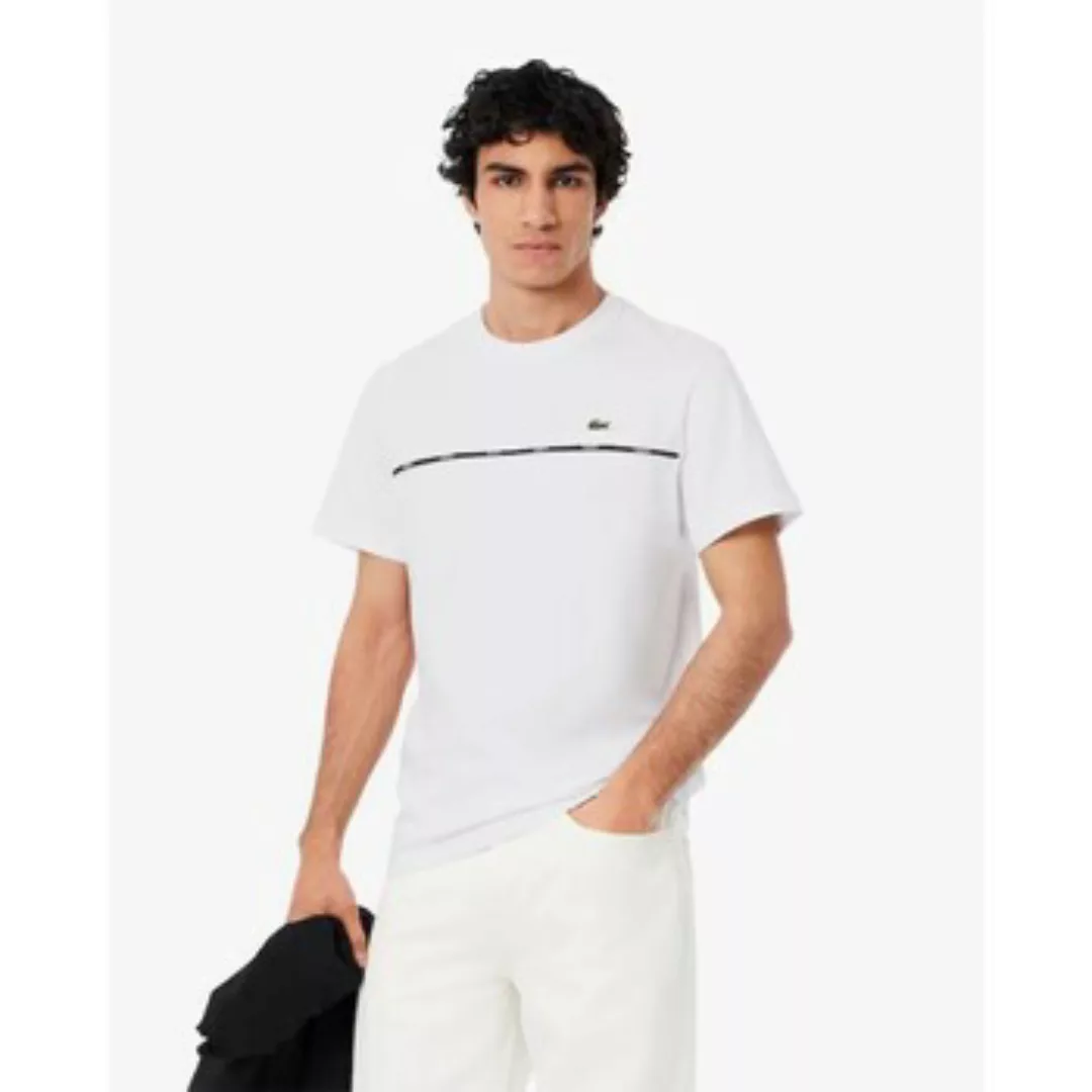 Lacoste  T-Shirt T-Shirt aus Baumwolljersey mit Besatz günstig online kaufen