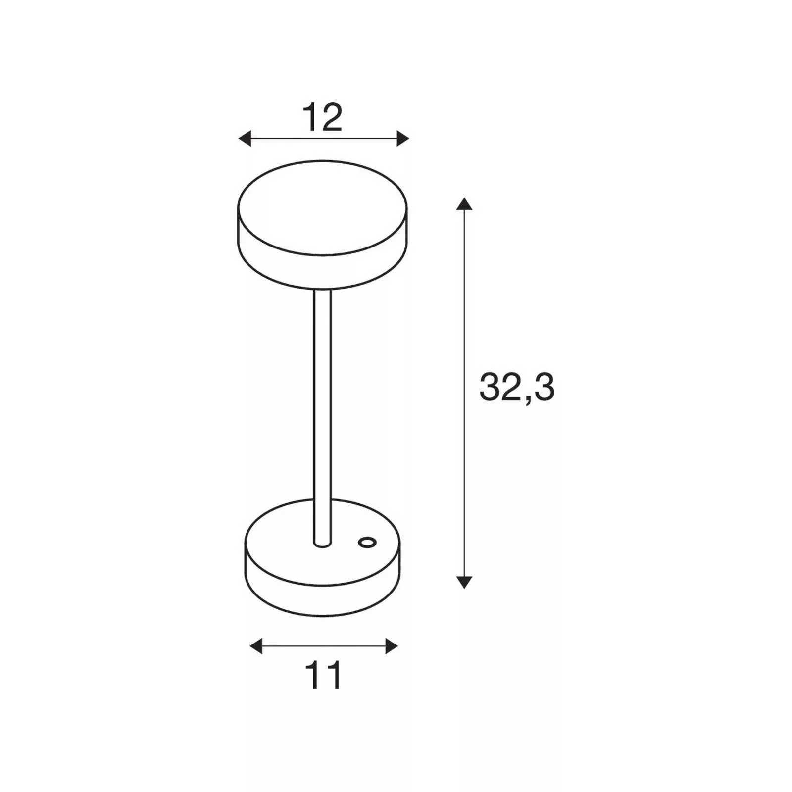 SLV LED-Akkulampe Vinolina, rost, CCT, Alu, Höhe 32,3 cm günstig online kaufen