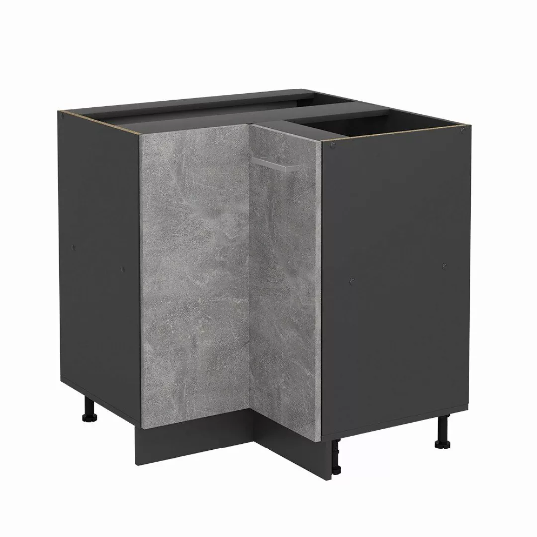 Vicco Eckunterschrank R-Line, Beton/Anthrazit, 75.6 cm günstig online kaufen