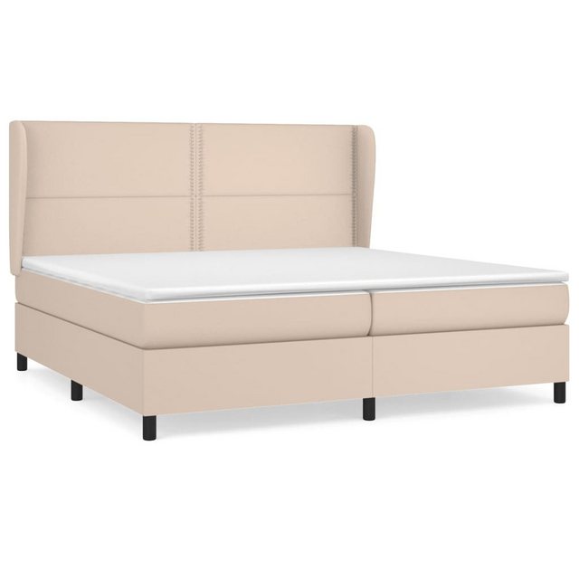 Vidaxl Boxspringbett Matratze Cappuccino-braun 200x200cm Kunstleder günstig online kaufen