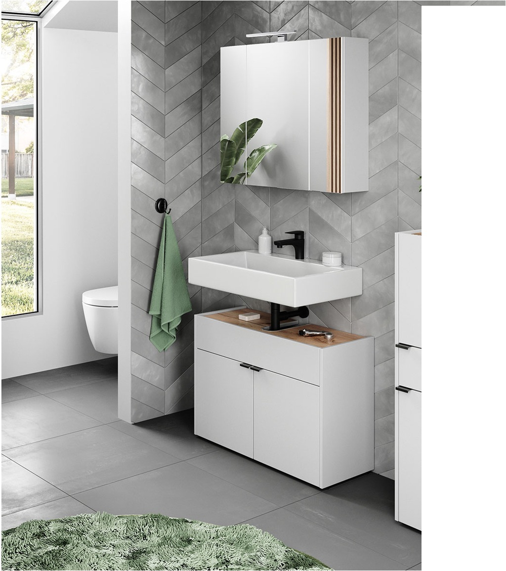 GERMANIA Badmöbel-Set »Ameca«, (2 St.), Badezimmer-Set bestehend aus Waschb günstig online kaufen