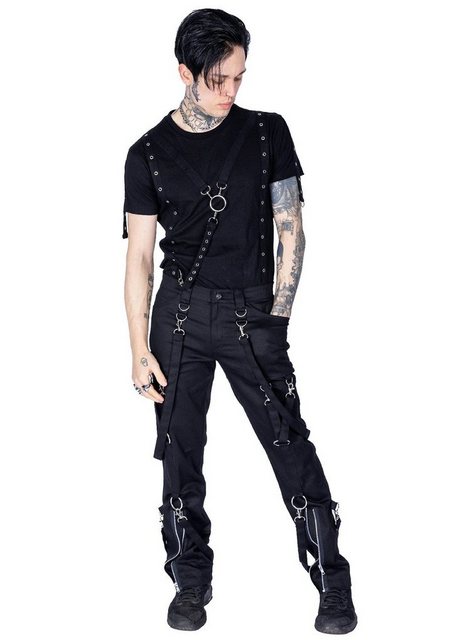 Heartless Stoffhose Midas Jeans Gothic Riemen D-Ringe Strapsen günstig online kaufen