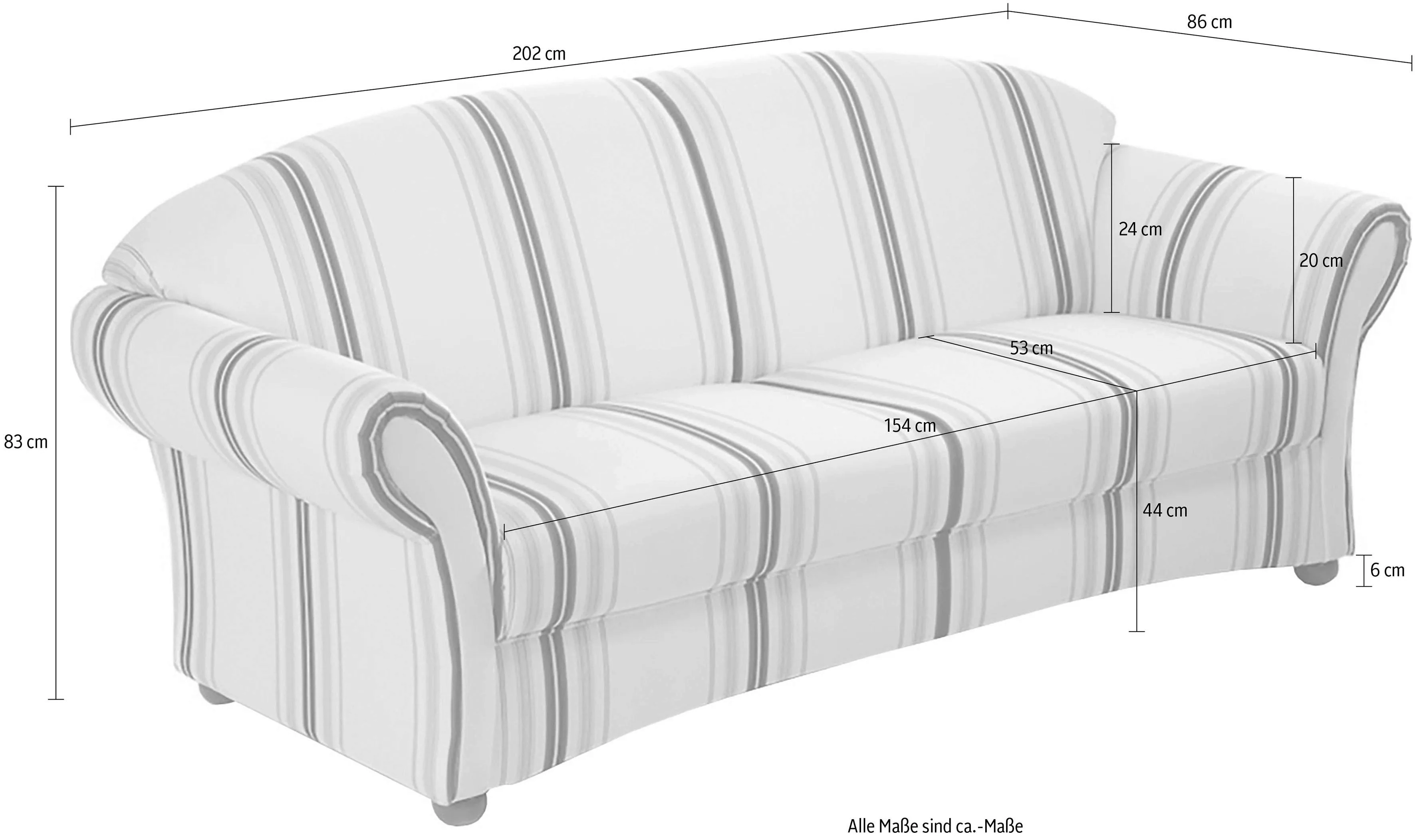 Max Winzer® 2,5-Sitzer, mit Chatosenseitenteilen, mit Federkern, Breite 202 günstig online kaufen