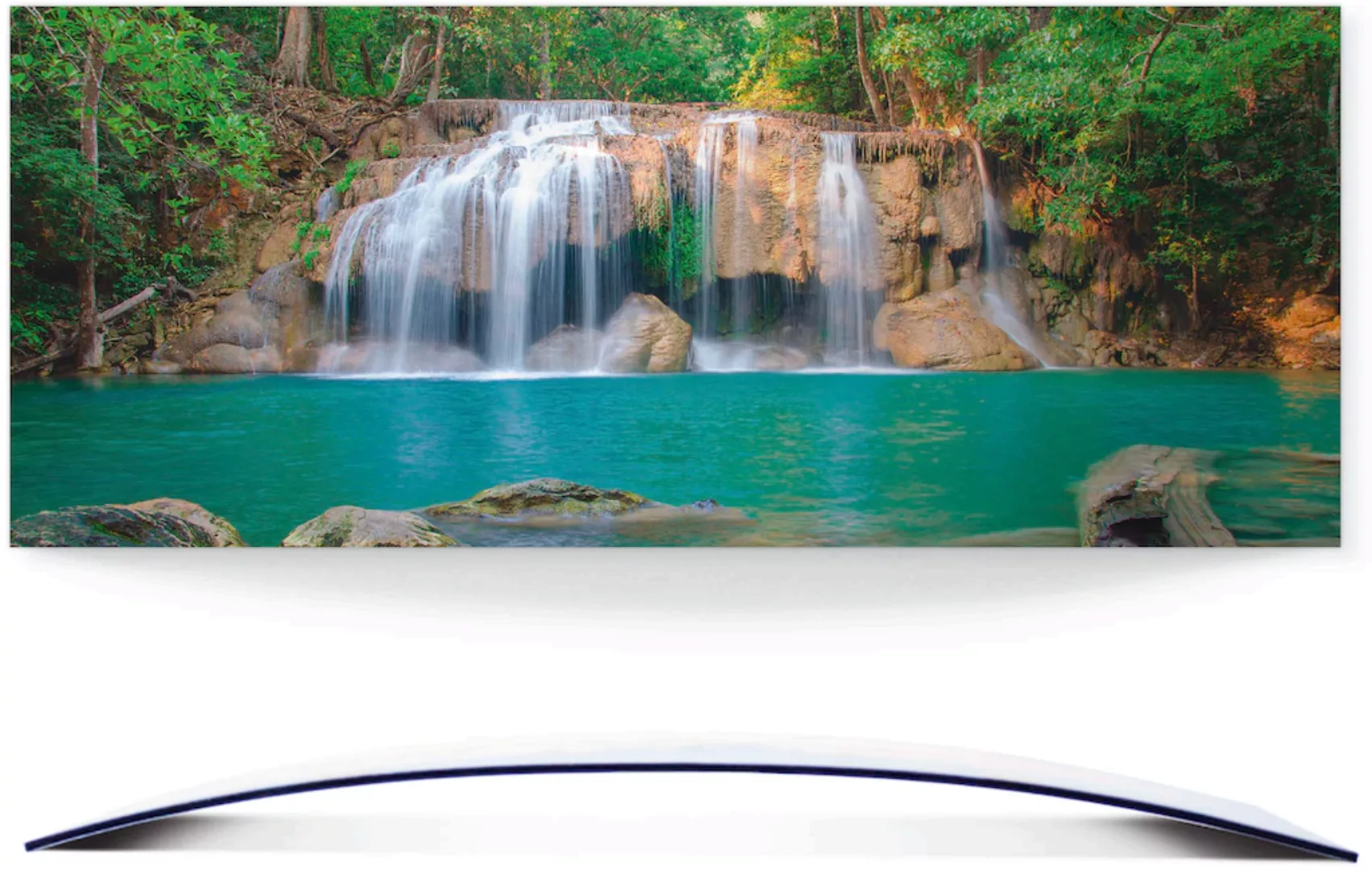 Artland Wandbild "Wasserfall im Wald National Park", Gewässer, (1 St.), 3D günstig online kaufen