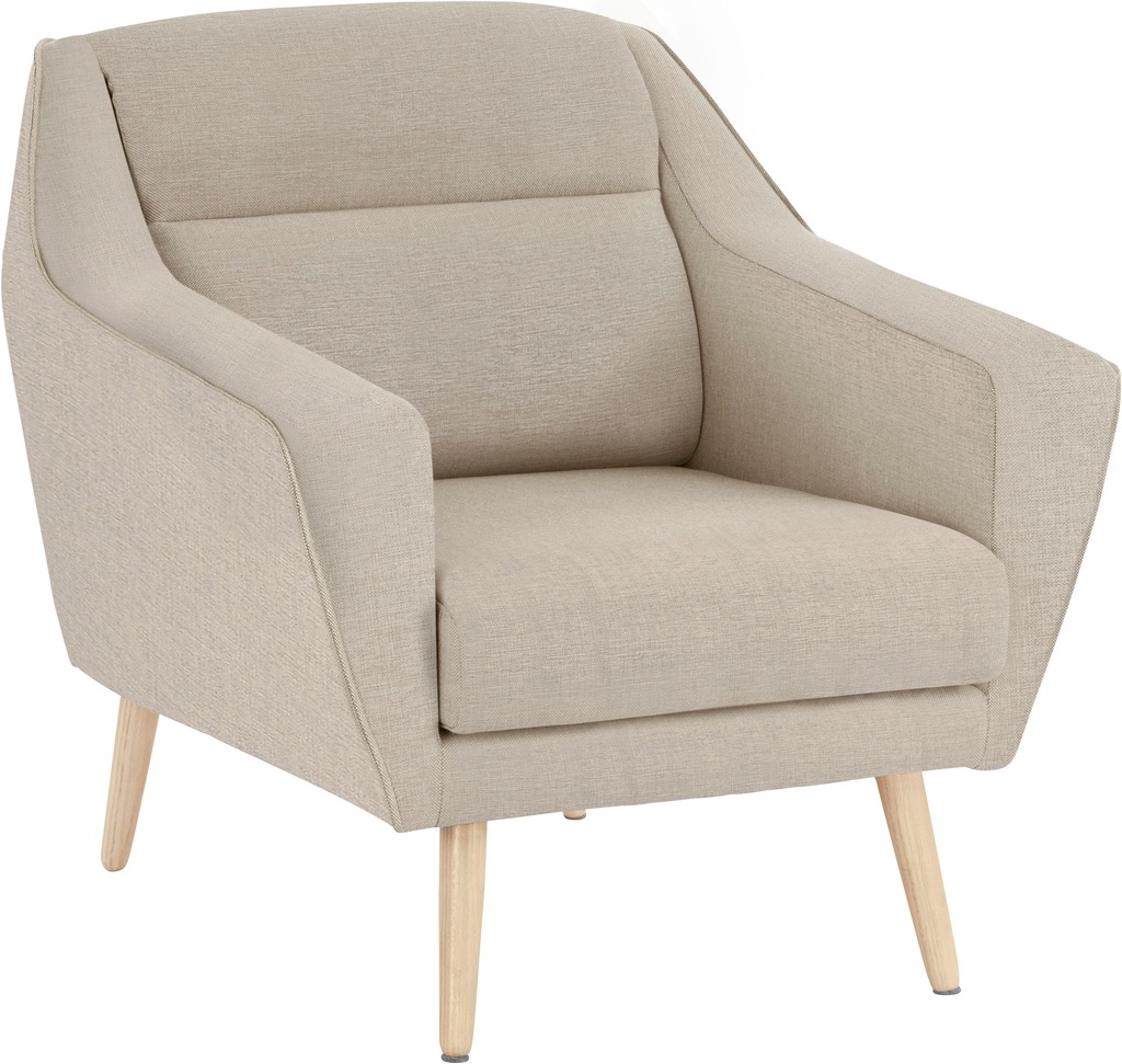 andas Sessel »Bille«, mit Naht im Rückenkissen und Eiche-Beinen, Design by günstig online kaufen