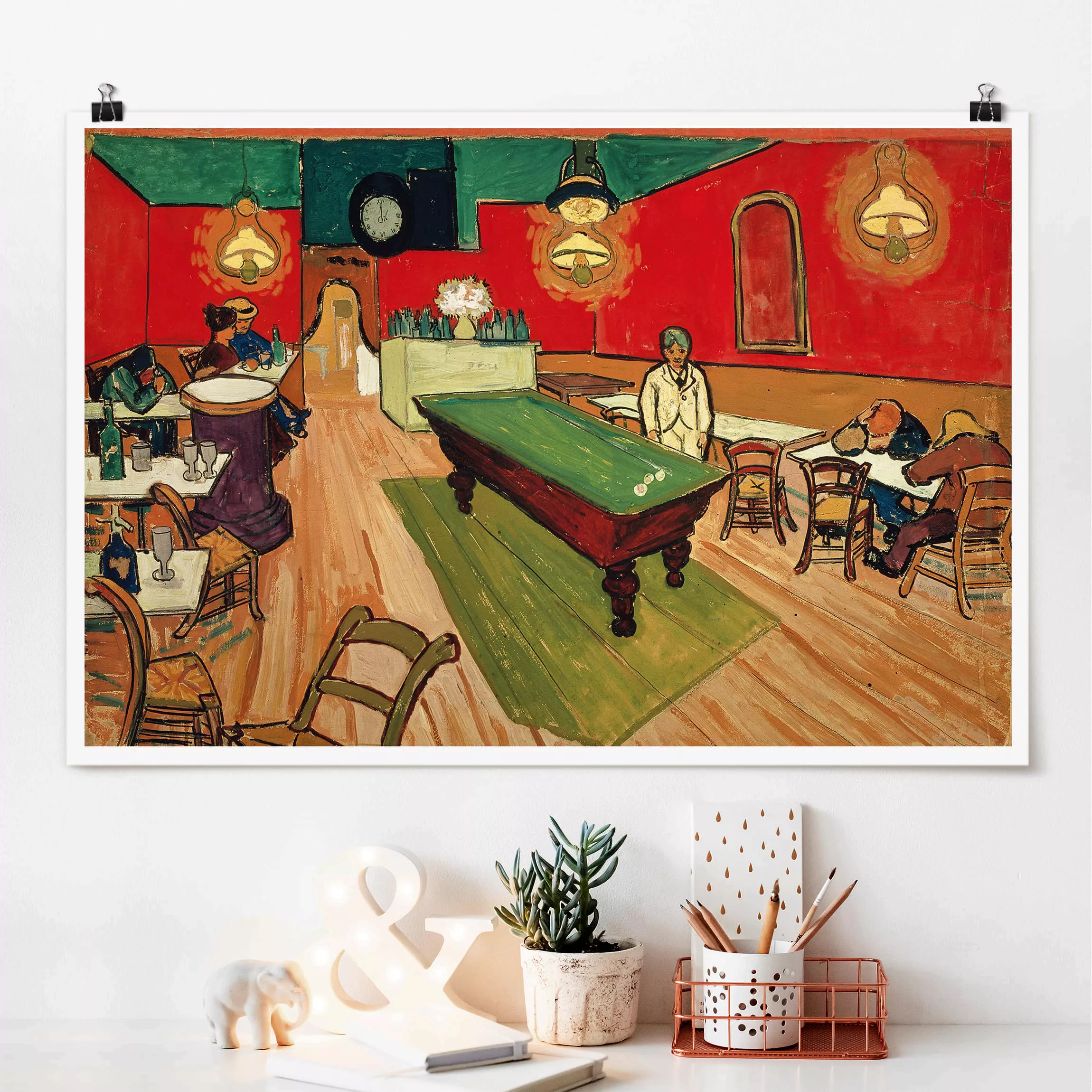 Poster Kunstdruck - Querformat Vincent van Gogh - Das Nachtcafé in Arles günstig online kaufen