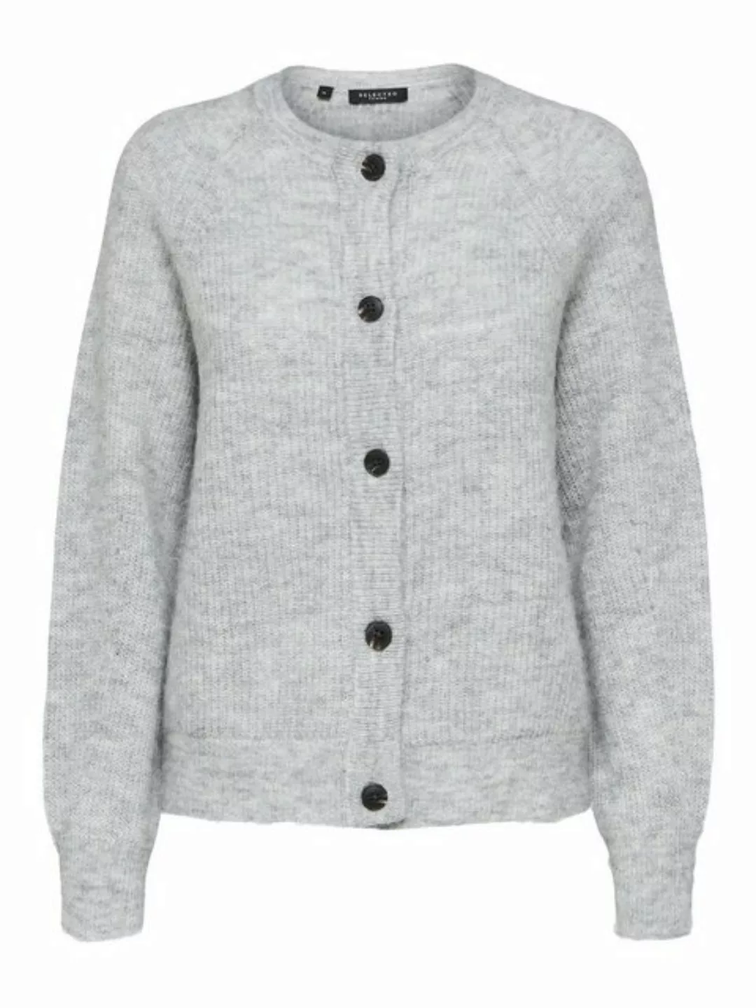 SELECTED FEMME Strickpullover Strickjacke Relaxed Fit Rundhals Raglanärmel günstig online kaufen