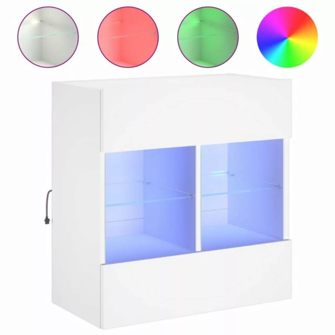 vidaXL Hängeschrank Hängeschrank Wandschrank mit LED Leuchten Weiß 58,5x30x günstig online kaufen