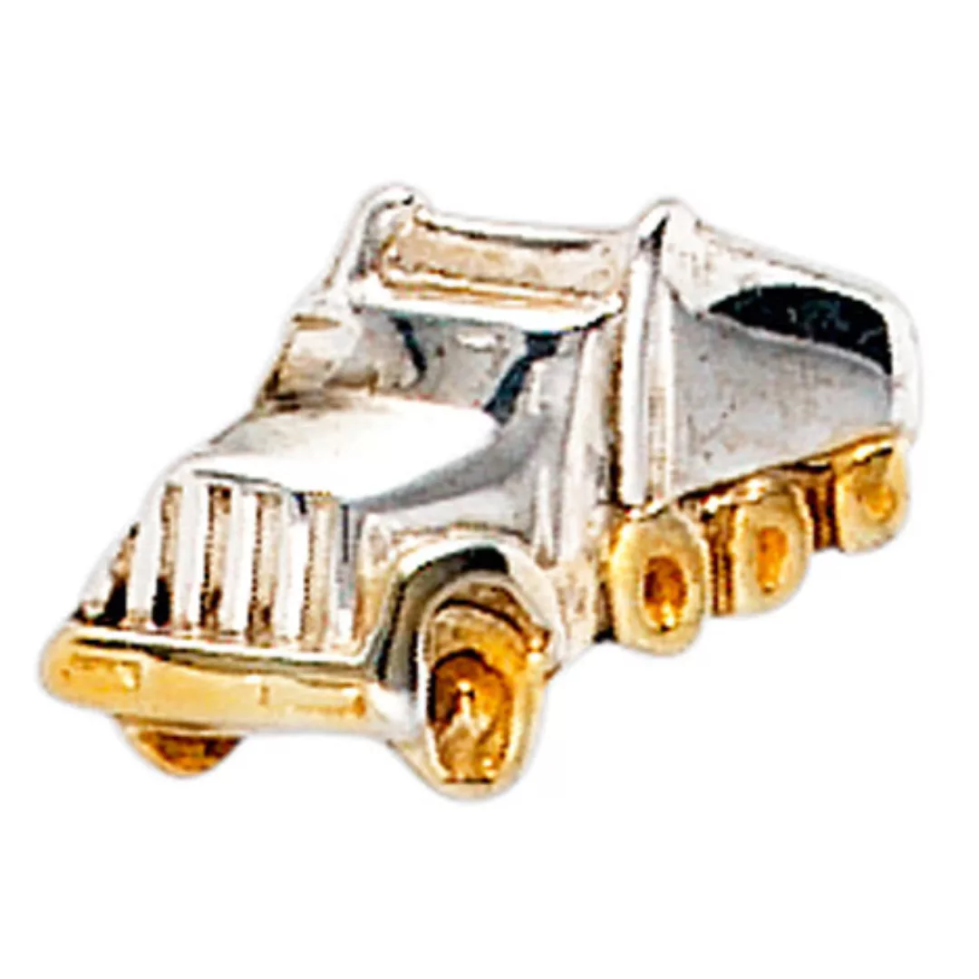 SIGO Einzel-Ohrstecker LKW Lastwagen 925 Silber bicolor vergoldet günstig online kaufen