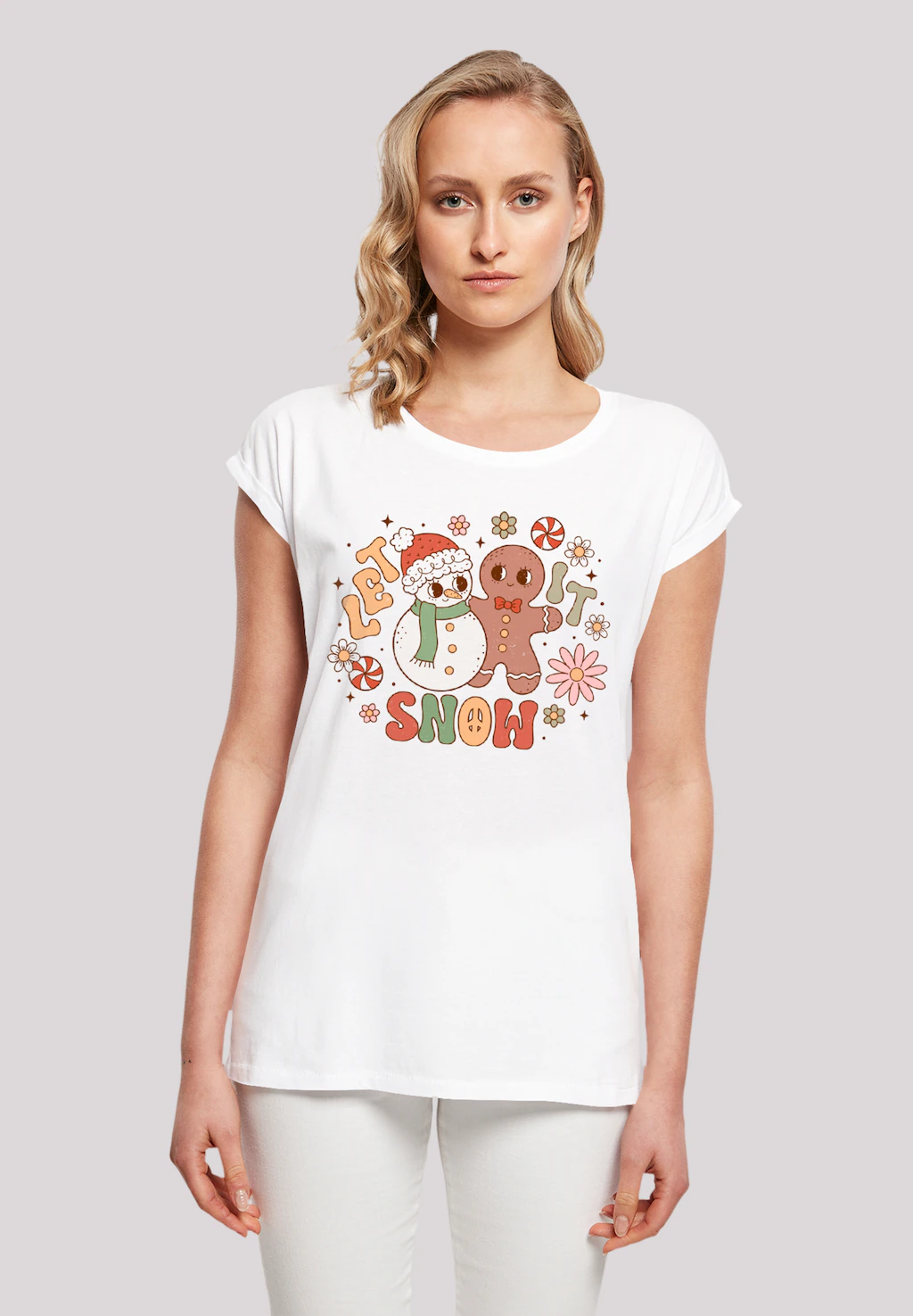 F4NT4STIC T-Shirt Let It Snow Weihnachten Gingerbread Premium Qualität, Wei günstig online kaufen