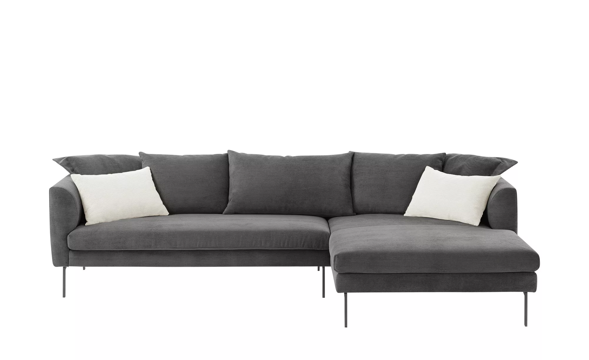 Gray & Jones Ecksofa aus Cord Avola ¦ grau ¦ Maße (cm): B: 284 H: 85 T: 178 günstig online kaufen