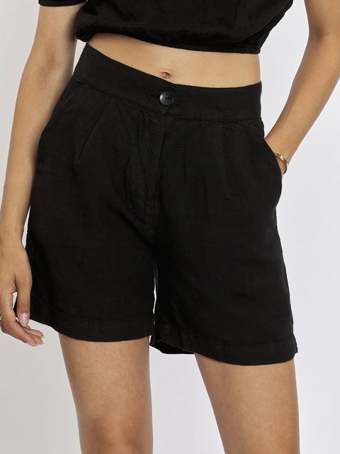 Freshlions Shorts Freshlions Leinen Short Schwarz XS günstig online kaufen