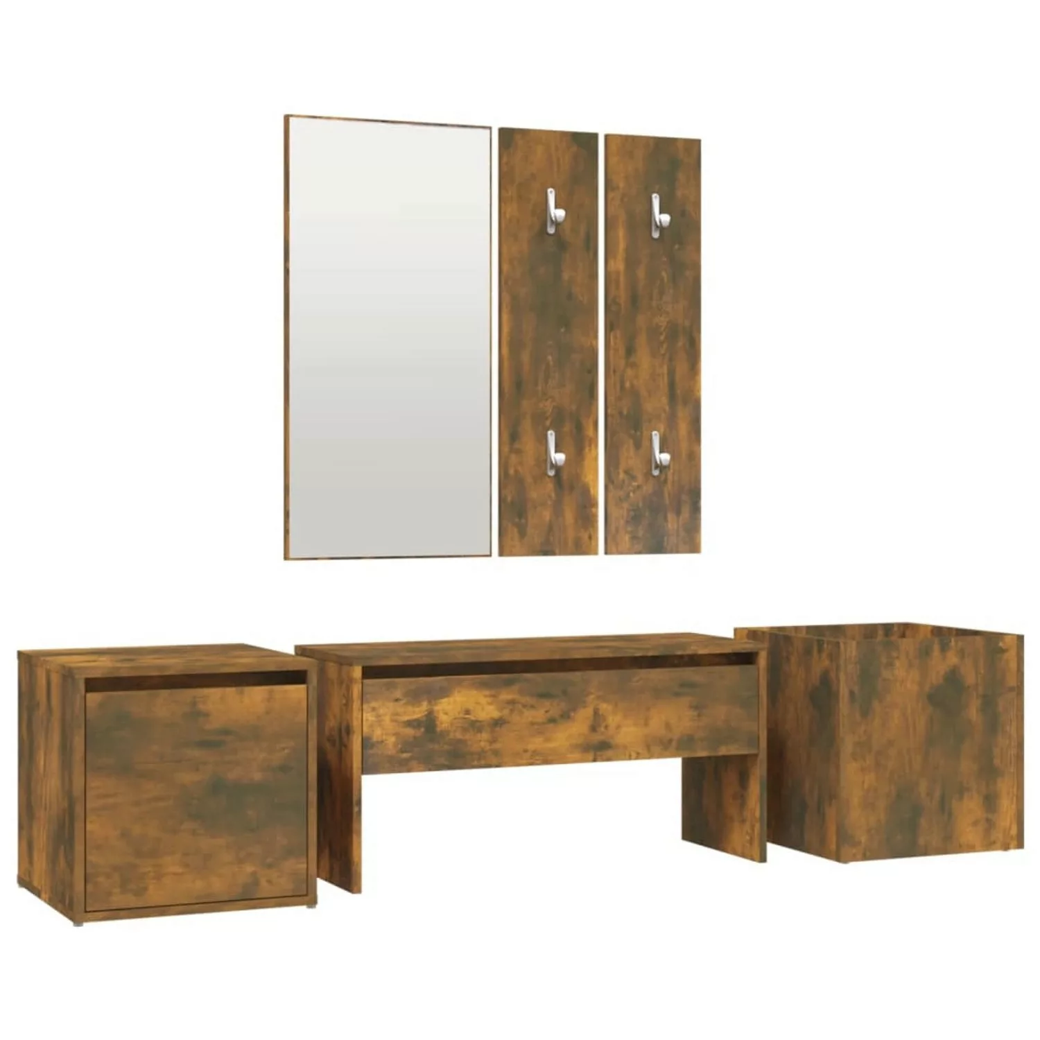 Vidaxl Flurmöbel-set Räuchereiche Holzwerkstoff günstig online kaufen