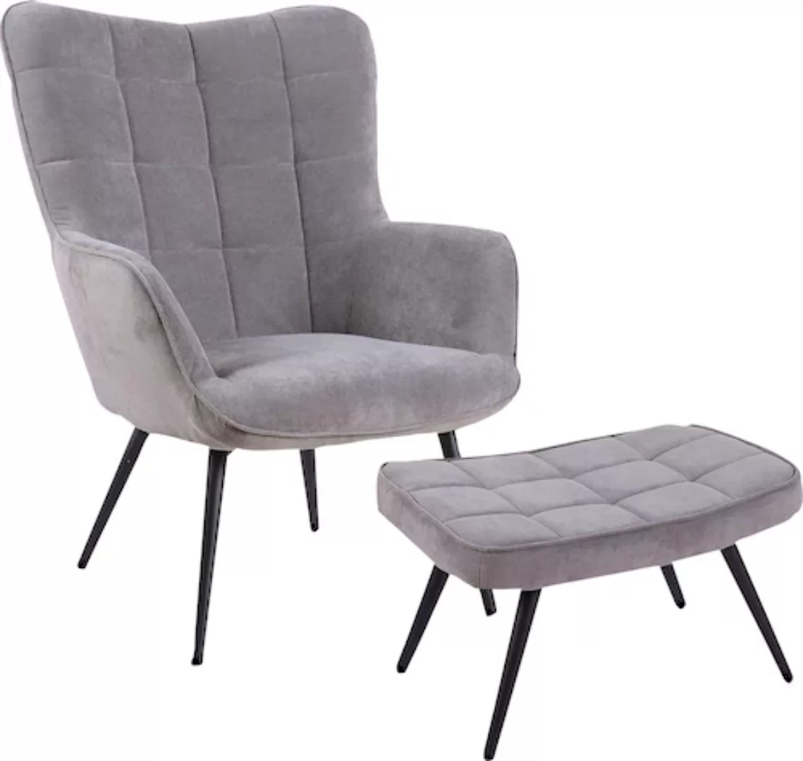 byLIVING Sitzgruppe "Uta", Set, 2 tlg., Sessel mit Hocker günstig online kaufen