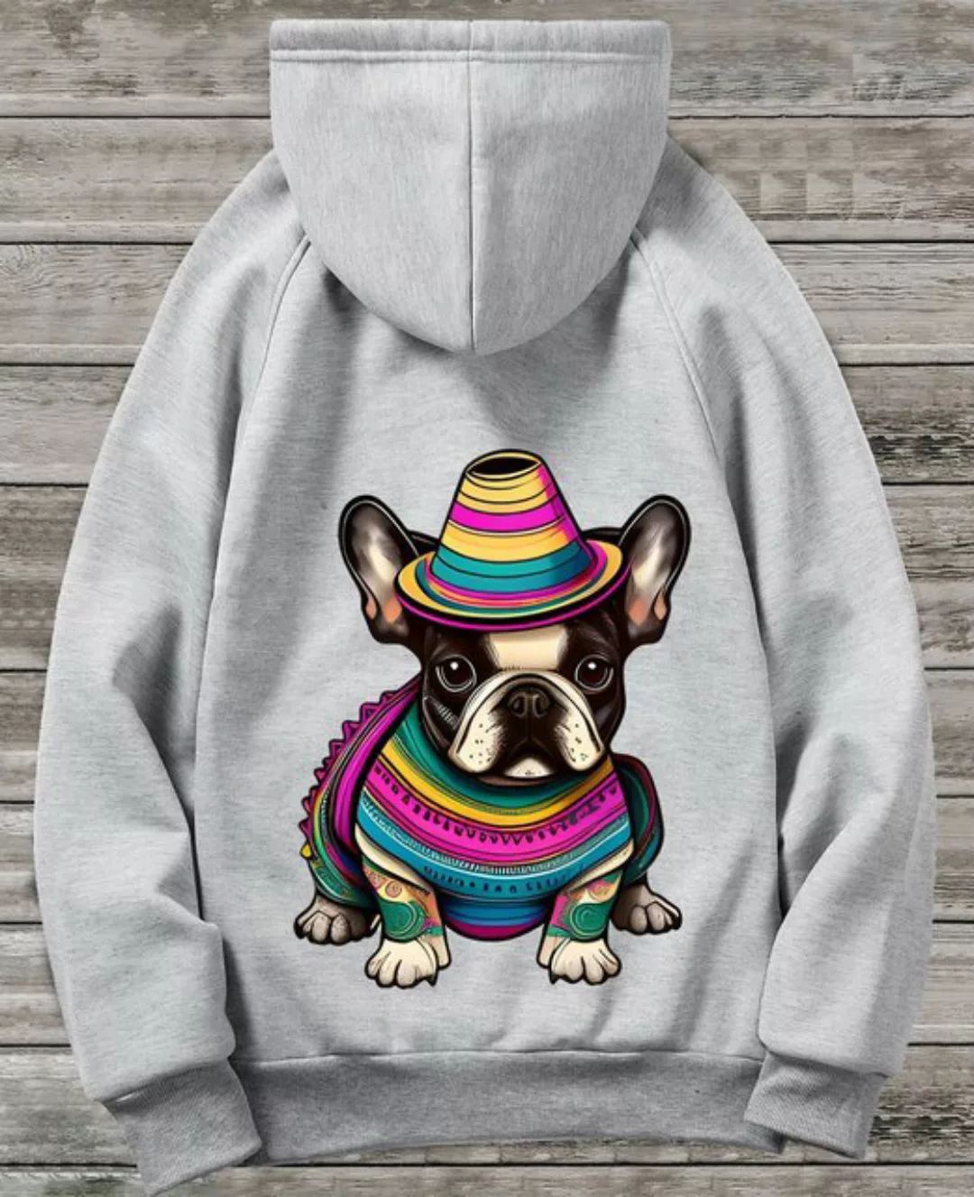 RMK Hoodie Damen Pullover Basic Pulli Kapuzenpullover Seitentaschen Hund Me günstig online kaufen