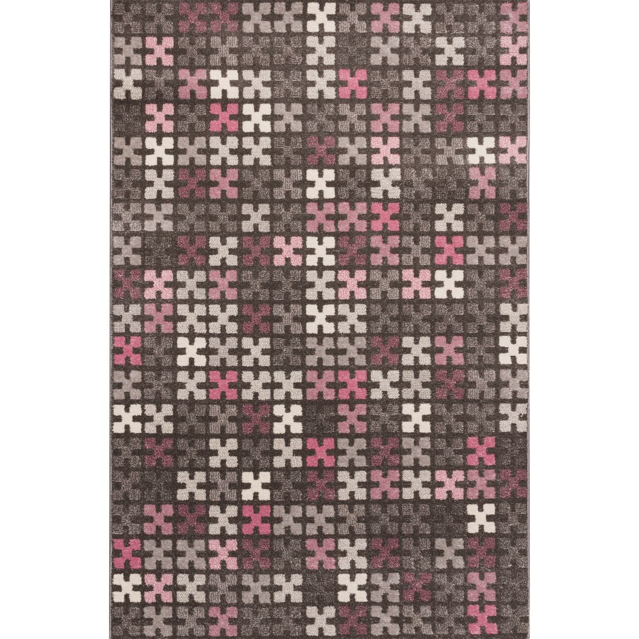 Teppich Modern Puzzle Charisma rose-frost grey 135x190cm, 135 x 190 cm günstig online kaufen