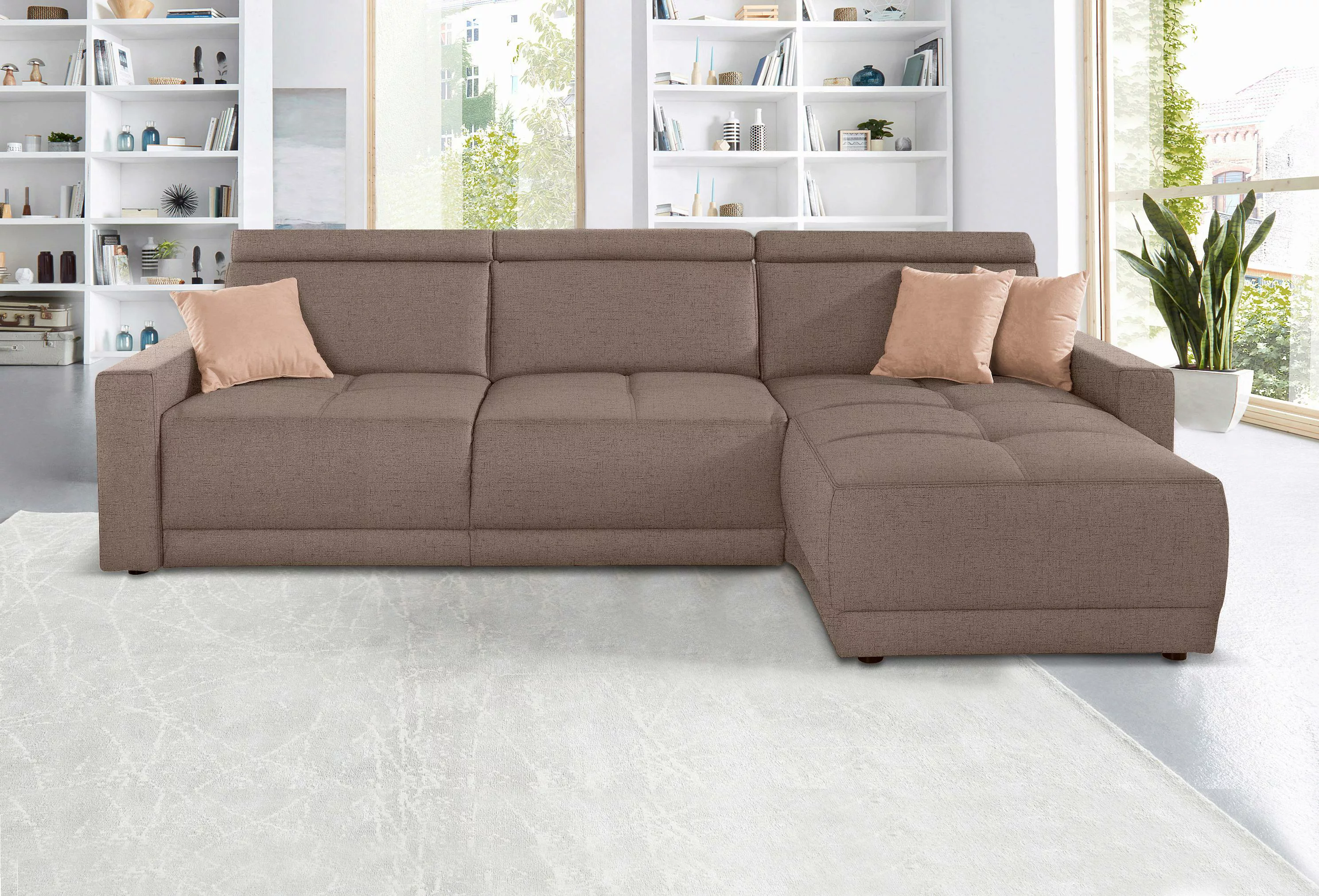 DOMO collection Ecksofa "Ava L-Form", mit Recamiere, Federkern wahlweise mi günstig online kaufen