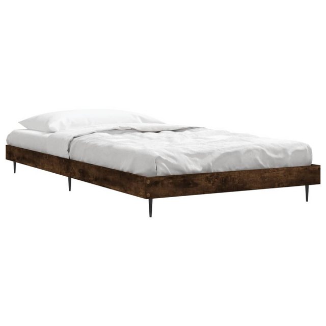 vidaXL Bett Bettgestell ohne Matratze Räuchereiche 90x200 cm Holzwerkstoff günstig online kaufen