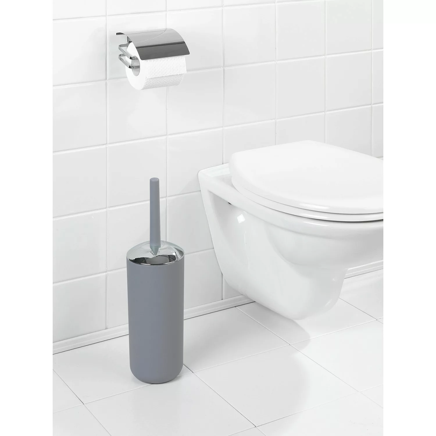 Wenko WC-Garnitur Brasil Grau günstig online kaufen