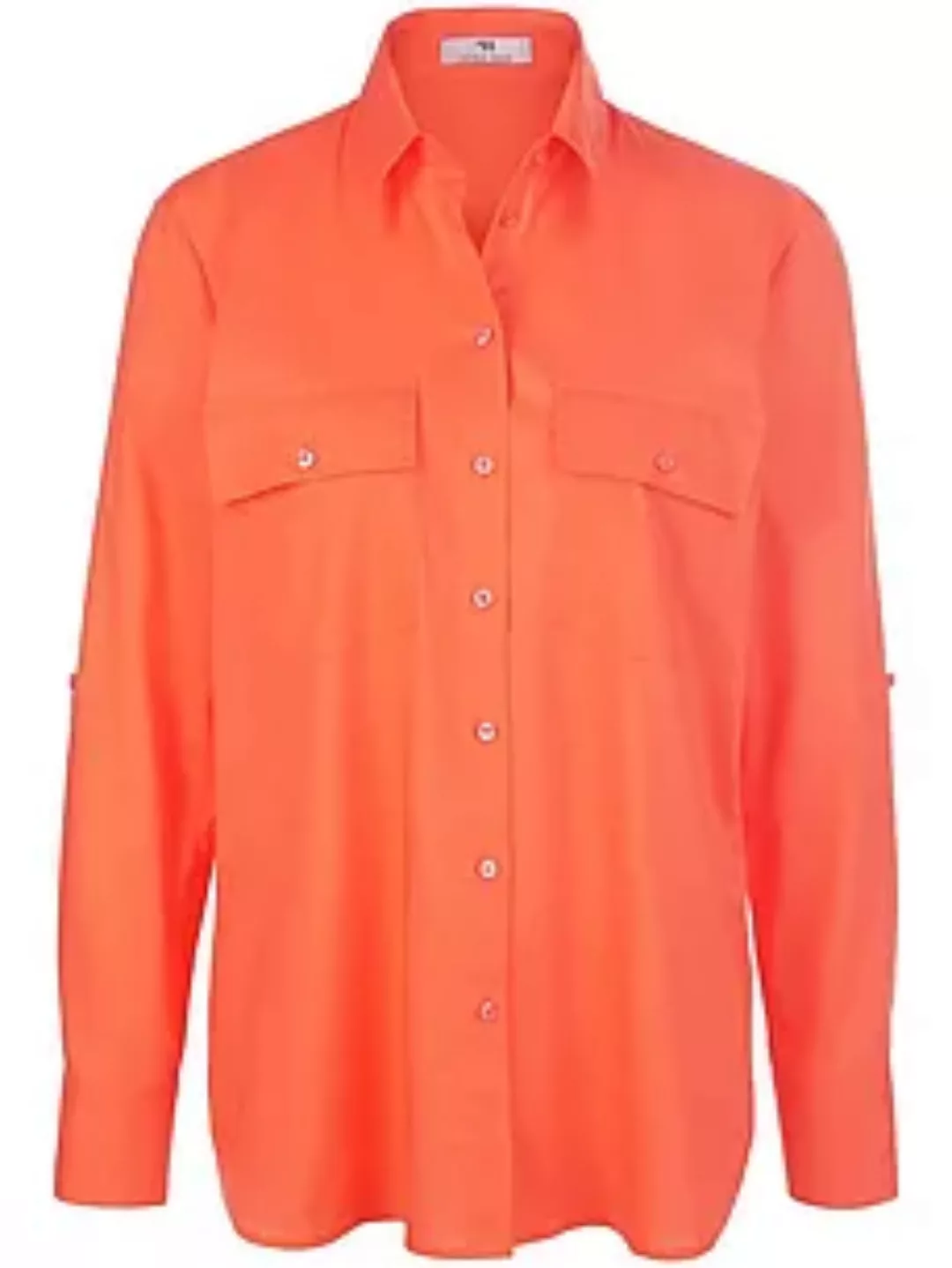 Bluse Hemdkragen Peter Hahn orange günstig online kaufen