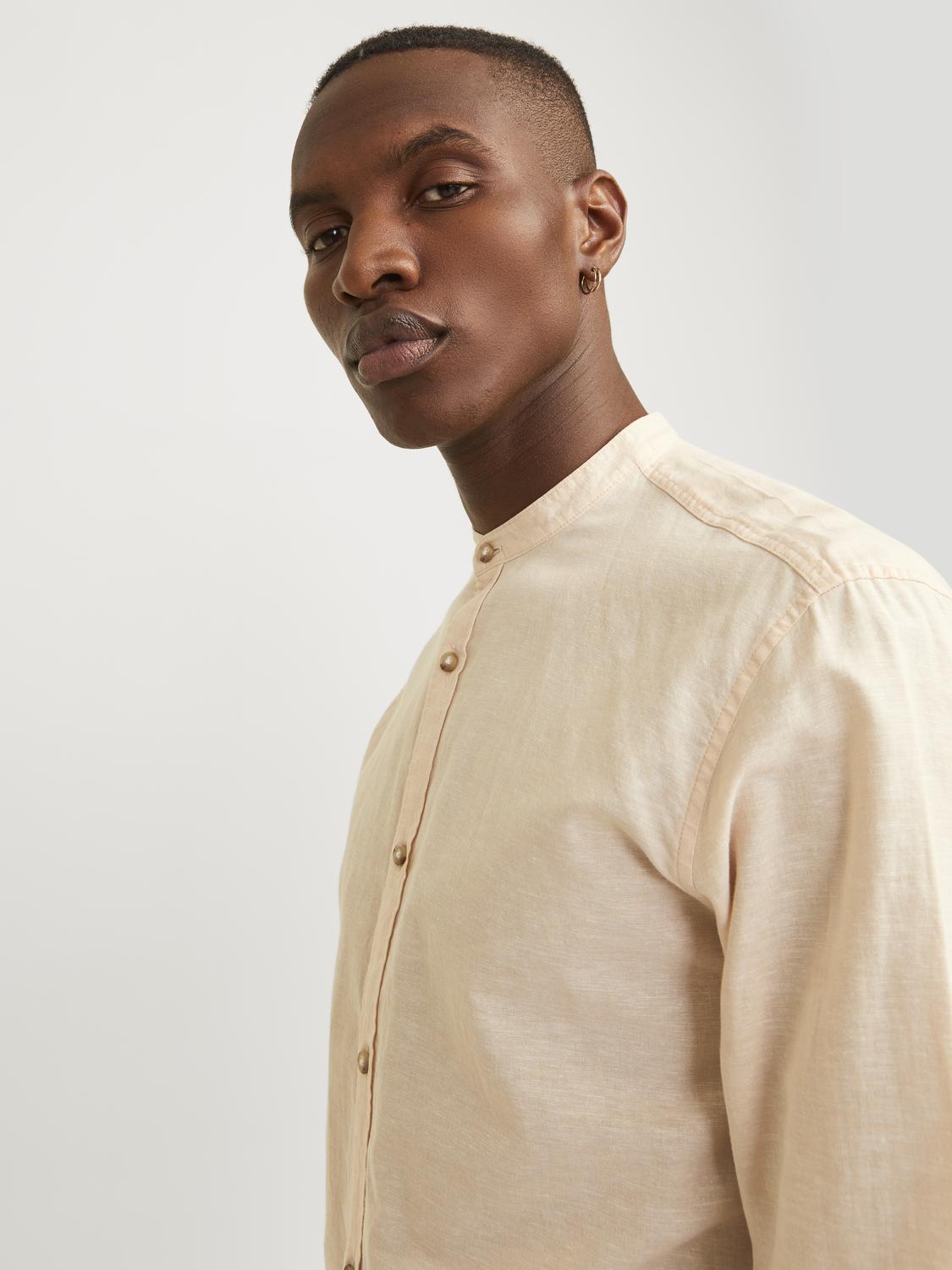 Jack & Jones Langarmhemd "JJESUMMER BAND LINEN BLEND SHIRT LS SN" günstig online kaufen