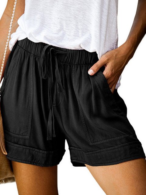 KIKI Shorts Damen Shorts Gummiband Hotpants Sommer weite Shorts günstig online kaufen