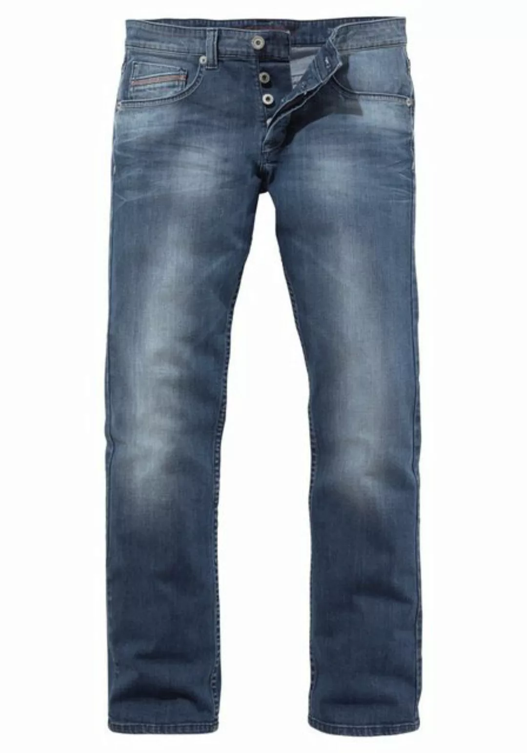 Bruno Banani Straight-Jeans Dylan gerade Beinform, Used-Waschung, niedrige günstig online kaufen