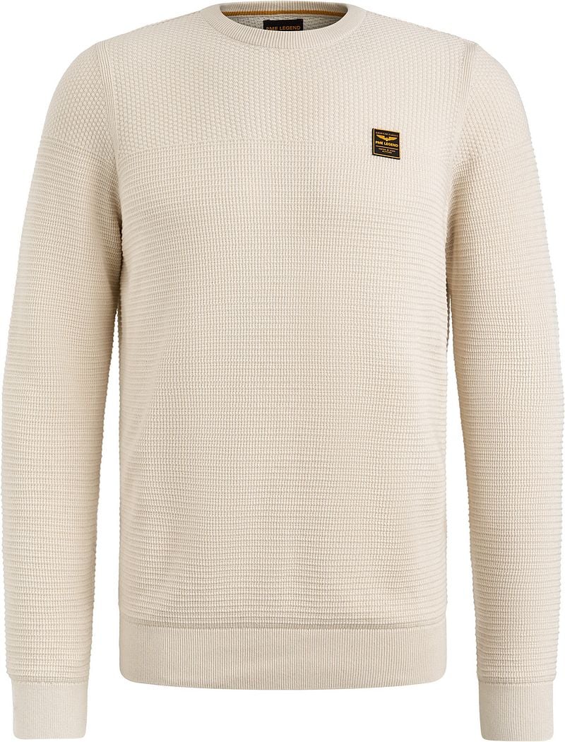 PME Legend Sweater Mouliné Ecru - Größe 3XL günstig online kaufen