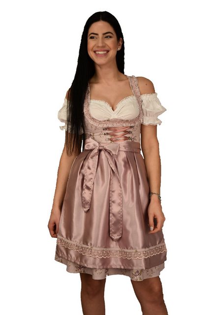 Entari Dirndl 522GT Trachtenkleid Pastelviolett fein geblümt (3tlg) Geblümt günstig online kaufen