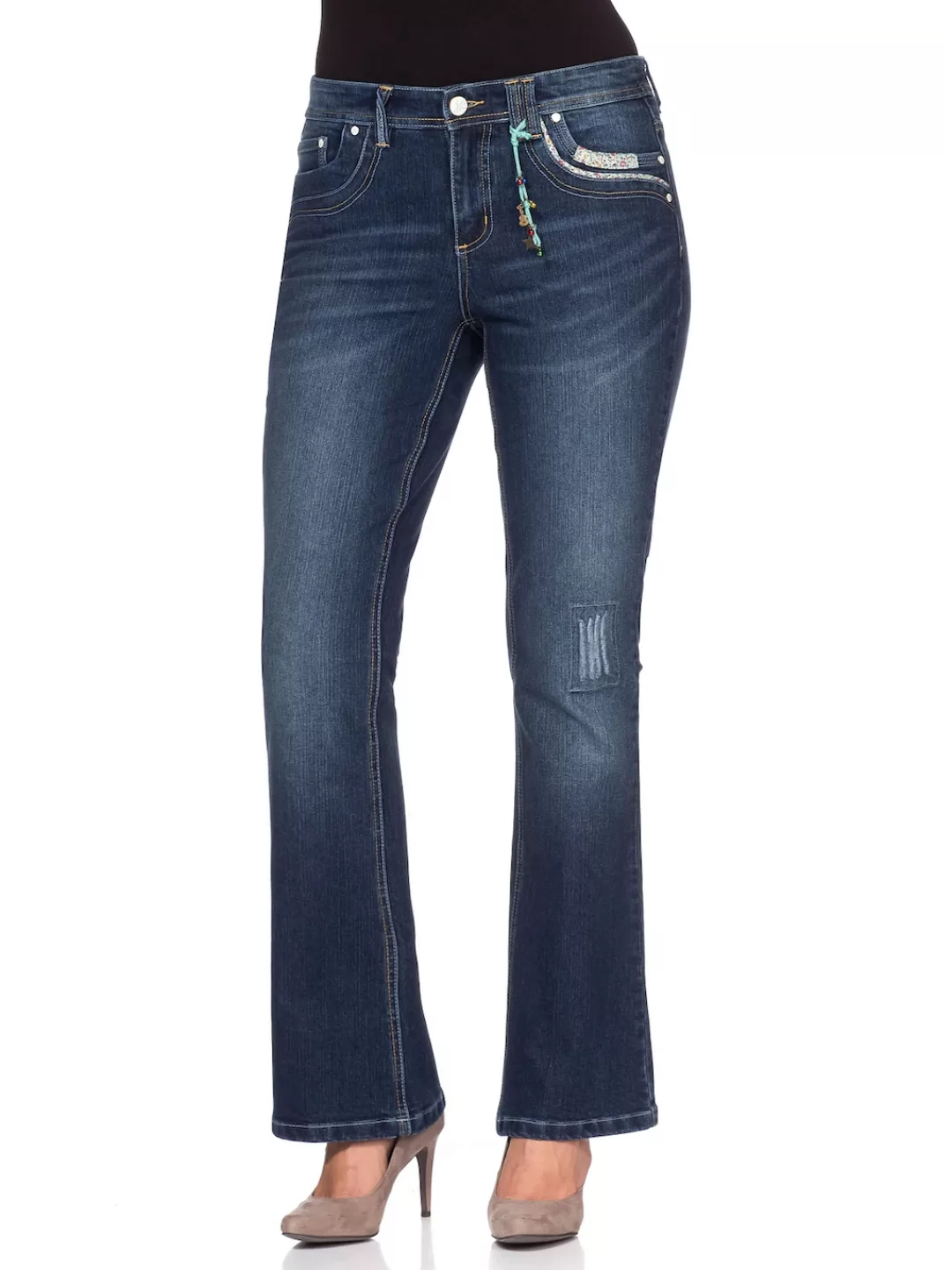 sheego by Joe Browns Bootcut-Jeans "Große Größen", mit Pailletten am Bund günstig online kaufen