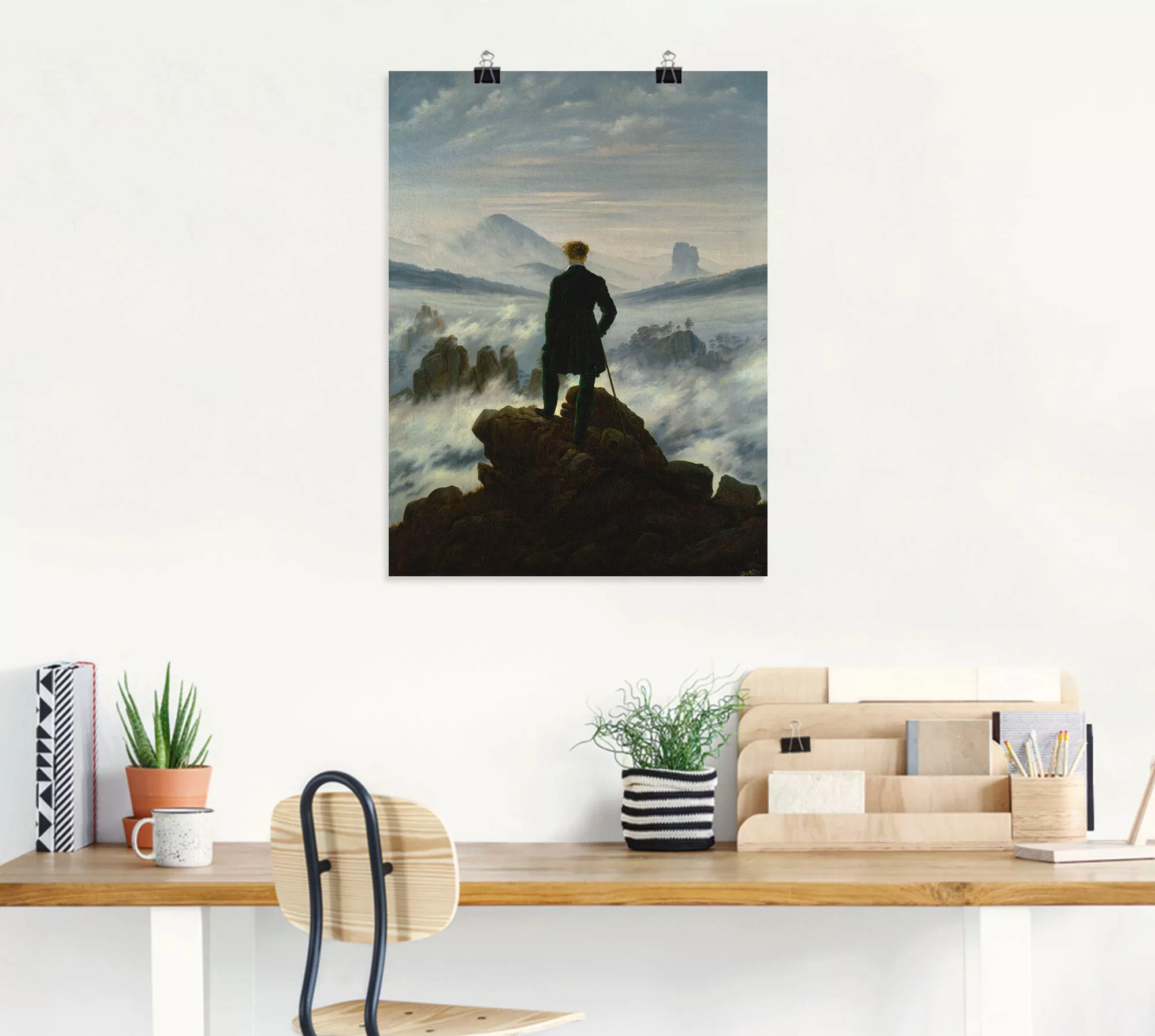 Artland Wandbild "Der Wanderer über dem Nebelmeer. Um 1818", Mann, (1 St.) günstig online kaufen