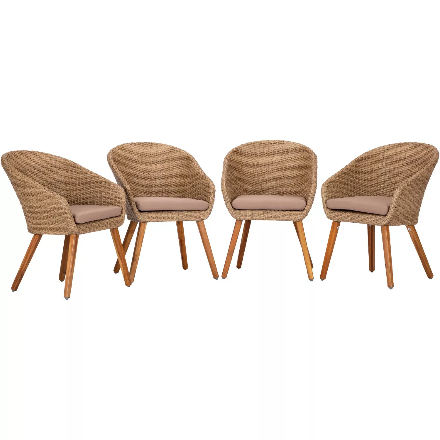 Acamp Set 4x Armsessel Atacama Teak günstig online kaufen