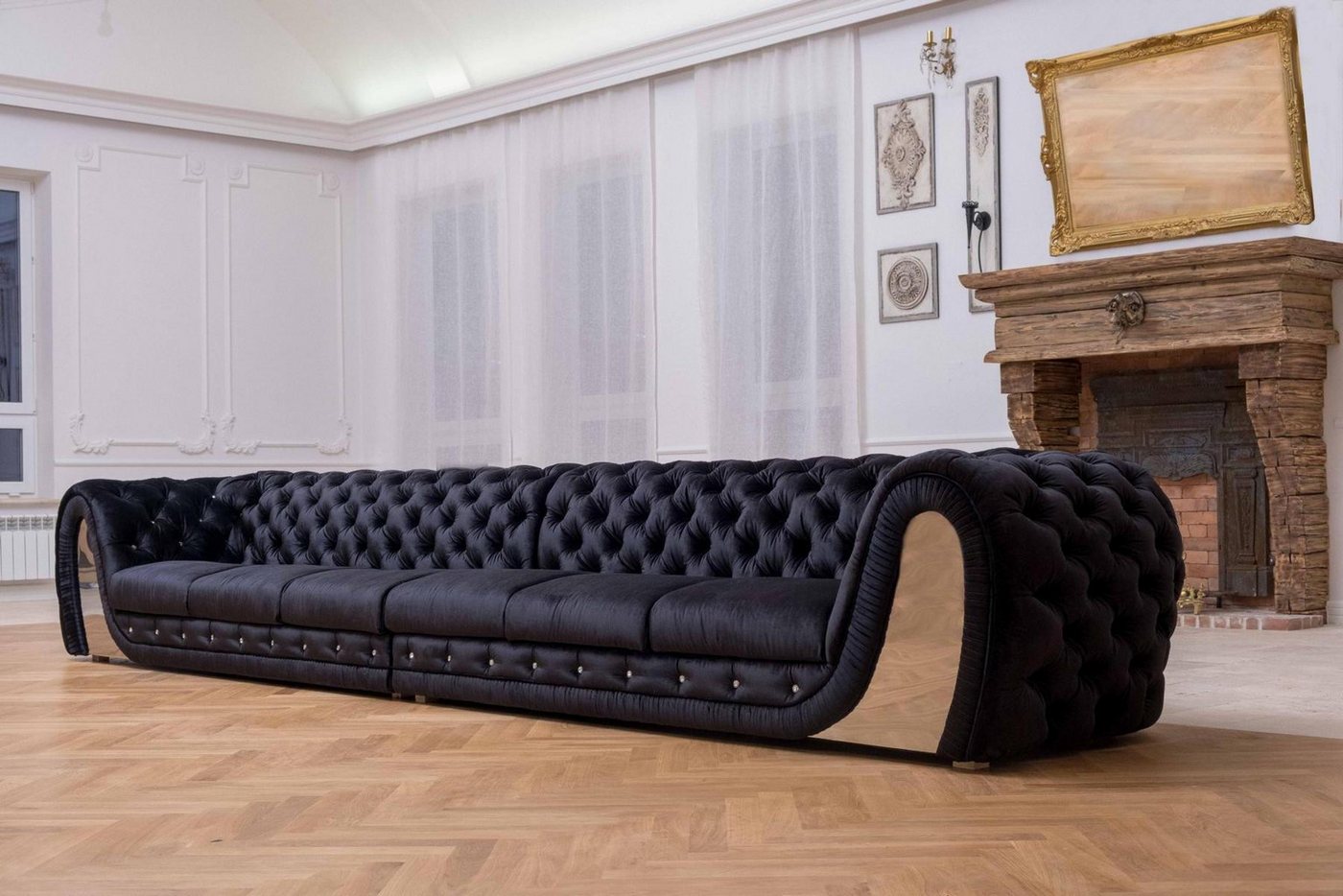 Xlmoebel Sofa Neues Wohnzimmer-Sofa aus Stoff, 6-Sitzer, extra groß - Polst günstig online kaufen