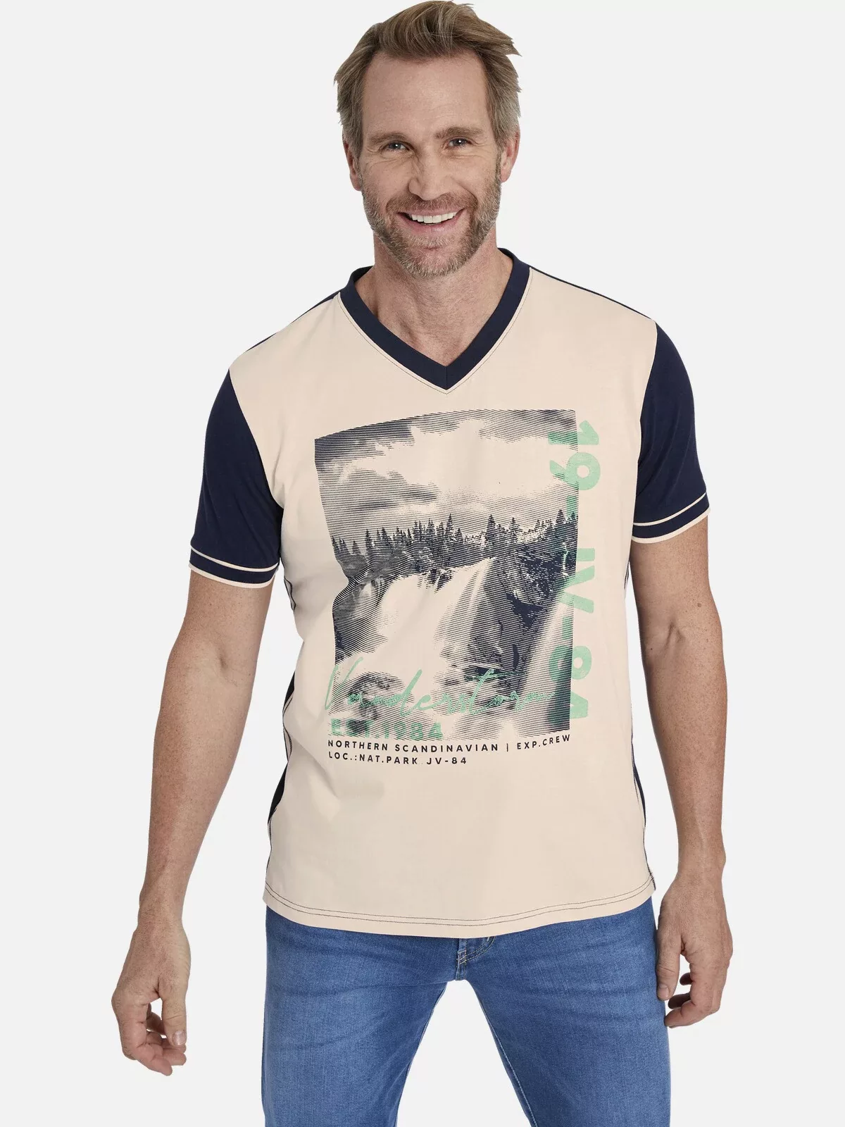 Jan Vanderstorm V-Shirt "T-Shirt KISPING" günstig online kaufen