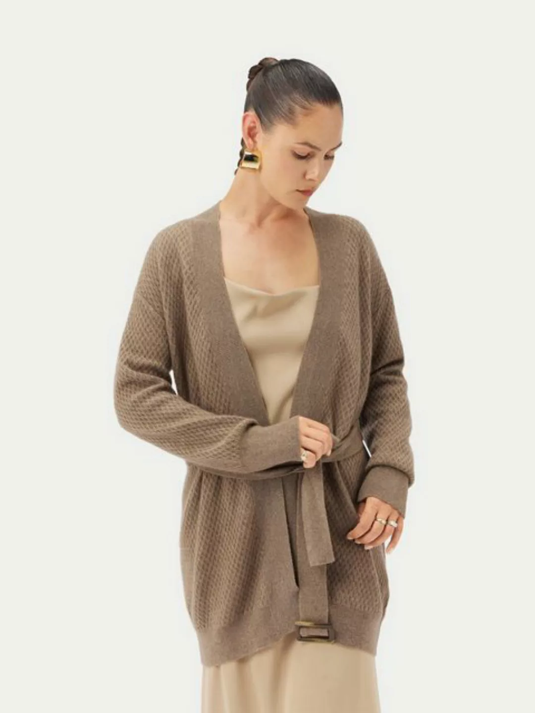 GOBI Cashmere Strickjacke Kaschmir Strickjacke mit Gürtel günstig online kaufen