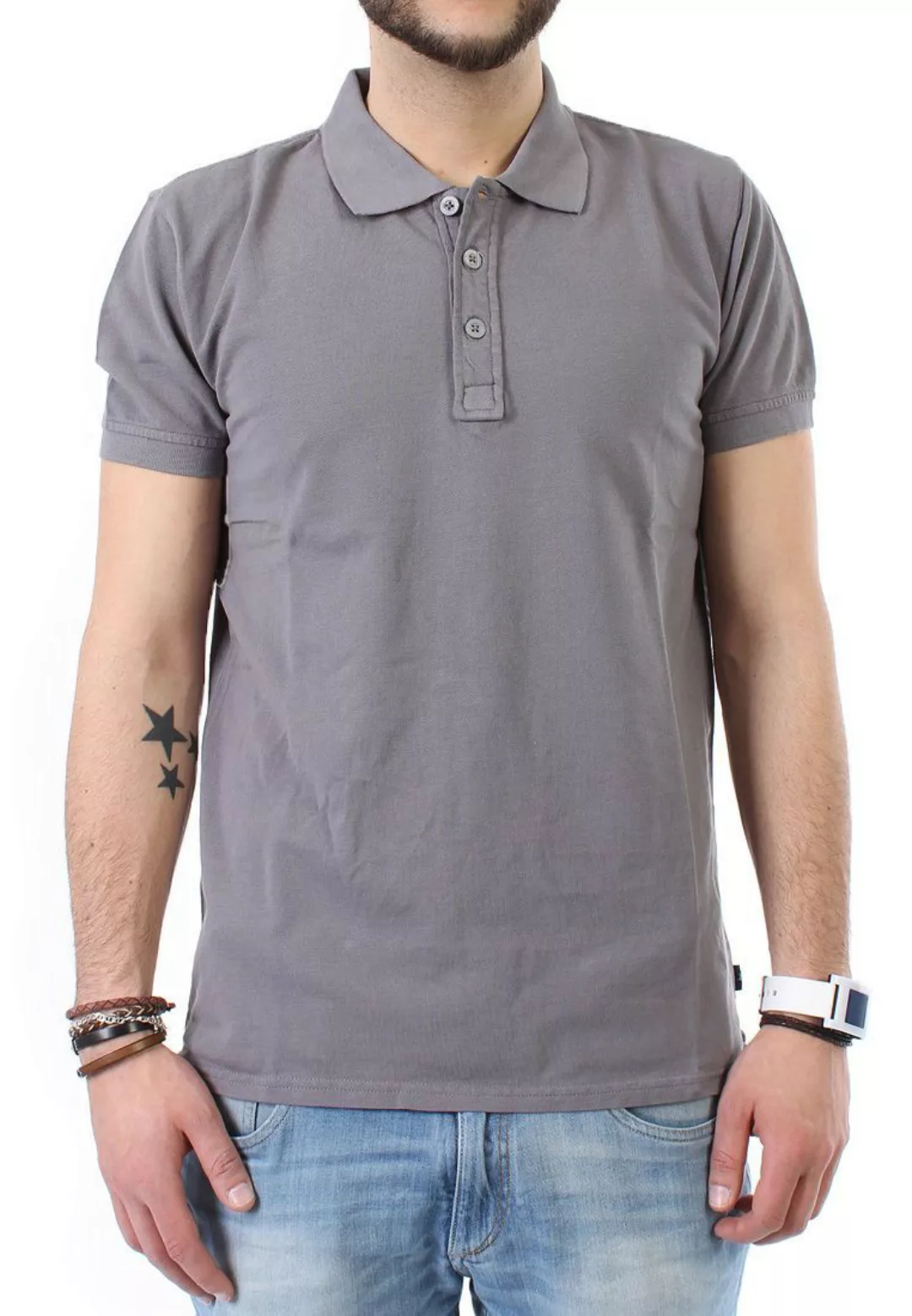 Shine Poloshirt Men 2-45346 Grey Sky günstig online kaufen