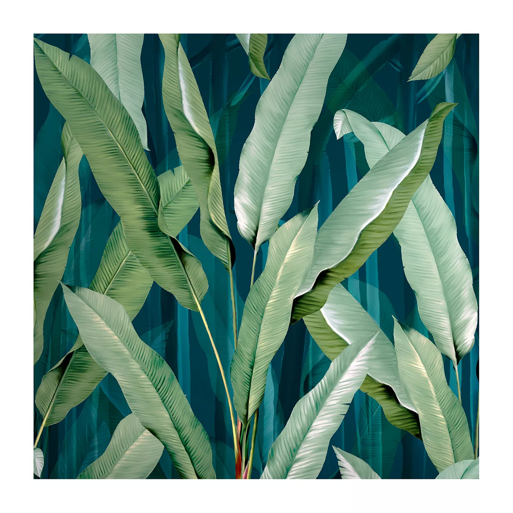 Art for the Home Fototapete Leaves green 280 x 200 cm günstig online kaufen