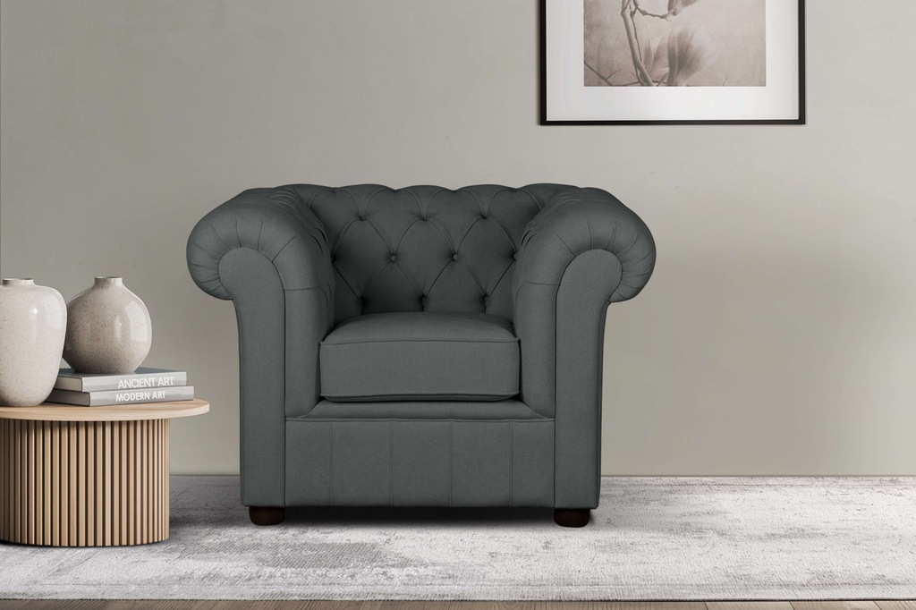 Home affaire Sessel "CHARENTE, Chesterfield, Wellenfederung, Maße B/T/H: 10 günstig online kaufen